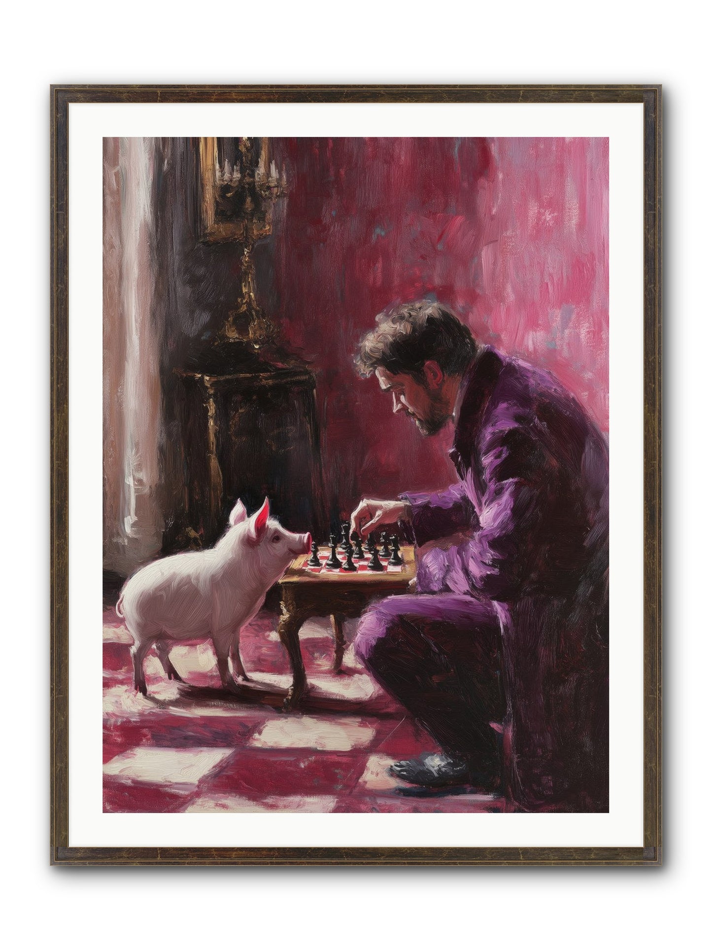 Crown Prince Of Truffles Framed Print - Slimwoods Black/Gold 30x40