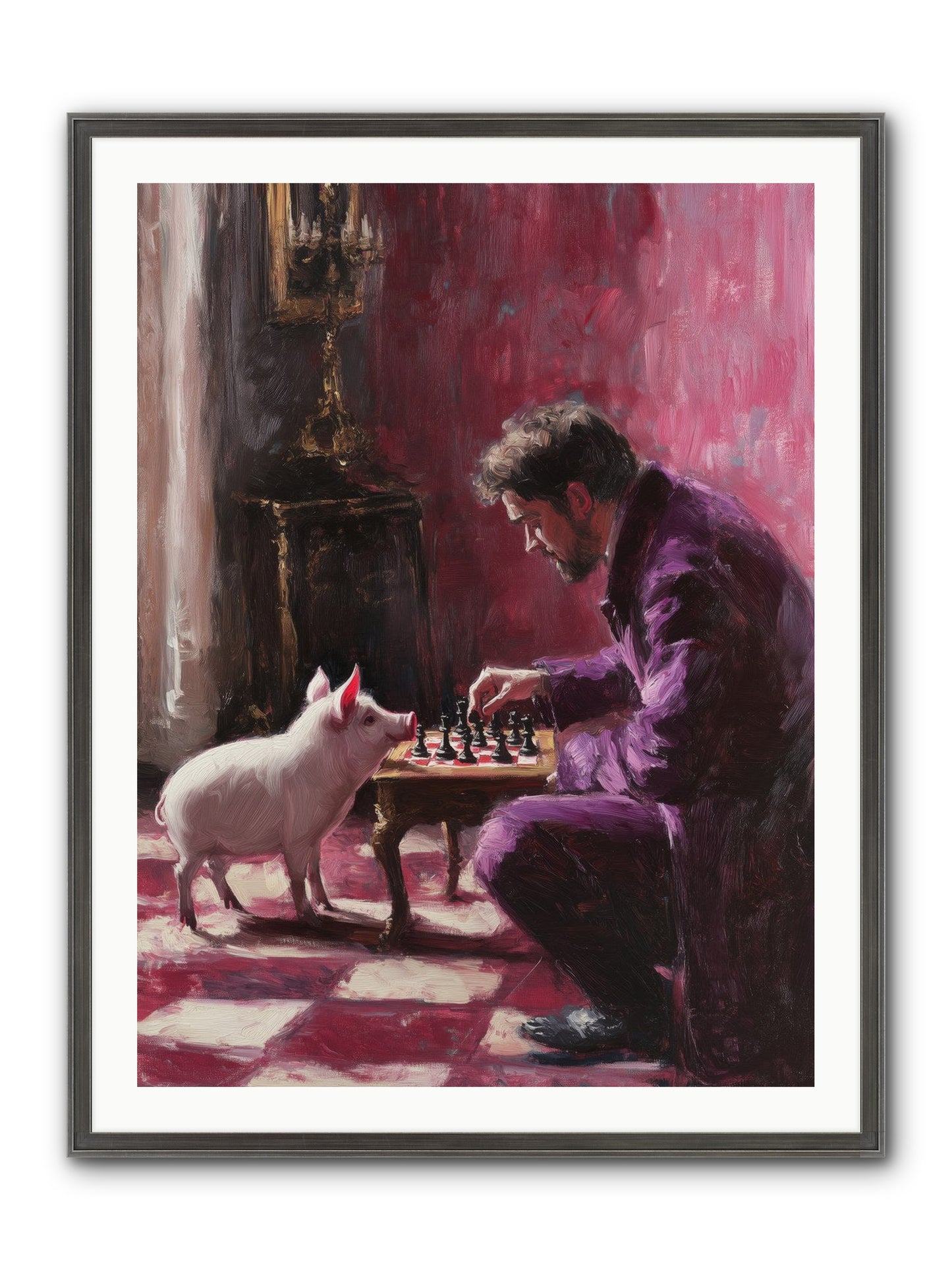 Crown Prince Of Truffles Framed Print - Slimwoods Black/Silver 30x40