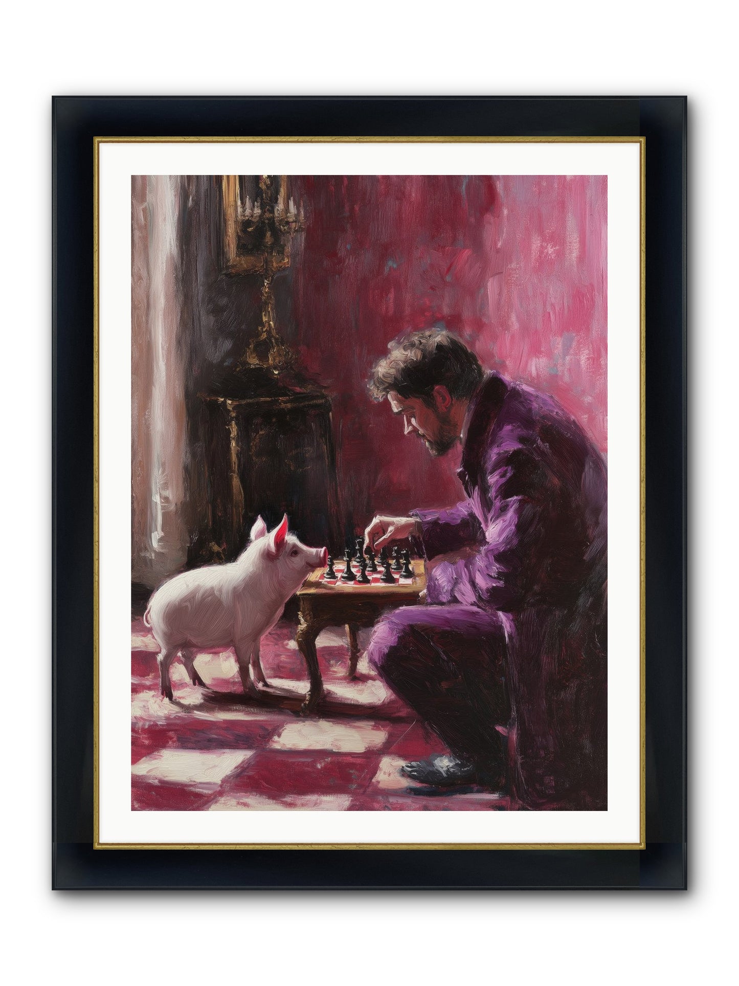 Crown Prince Of Truffles Framed Print - Wide Black w/Gold 30x40