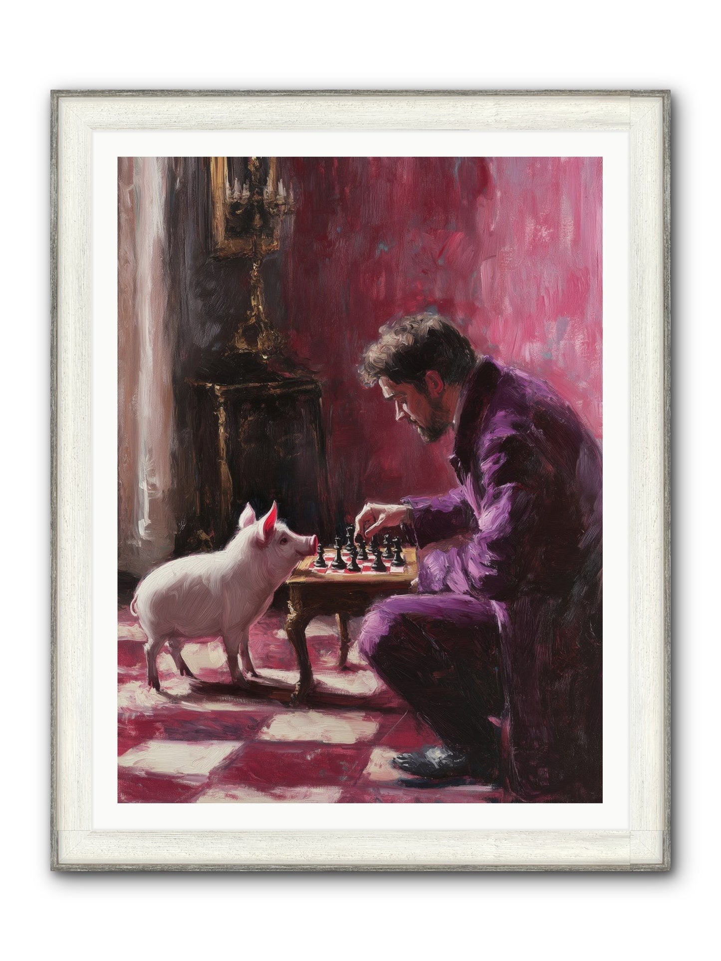 Crown Prince Of Truffles Framed Print - Driftwood White 36x48
