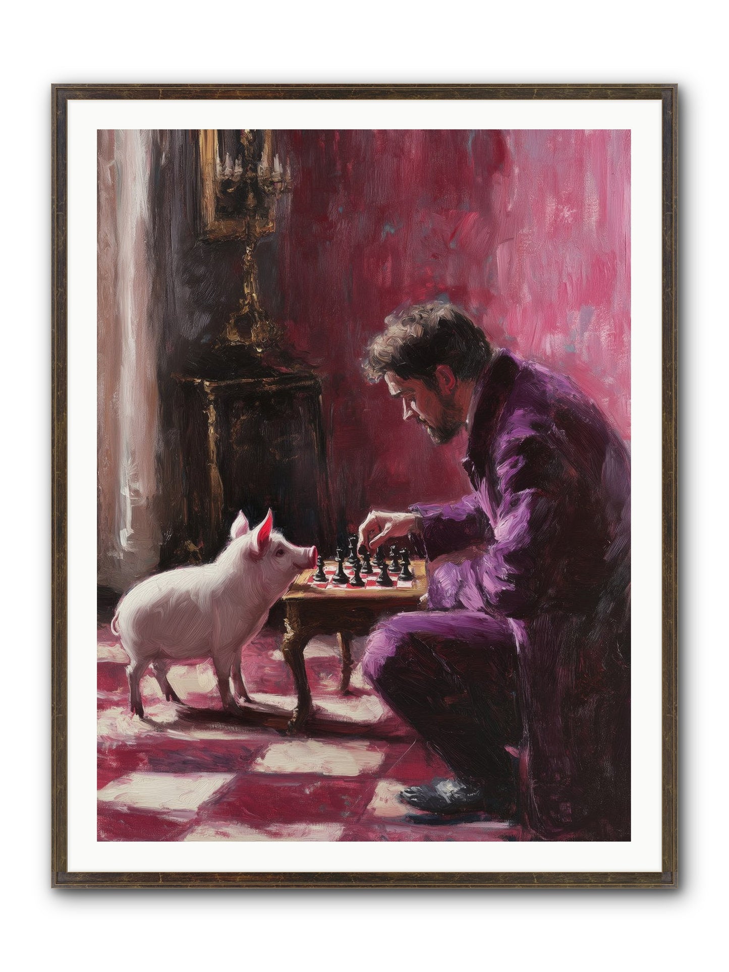 Crown Prince Of Truffles Framed Print - Slimwoods Black/Gold 36x48