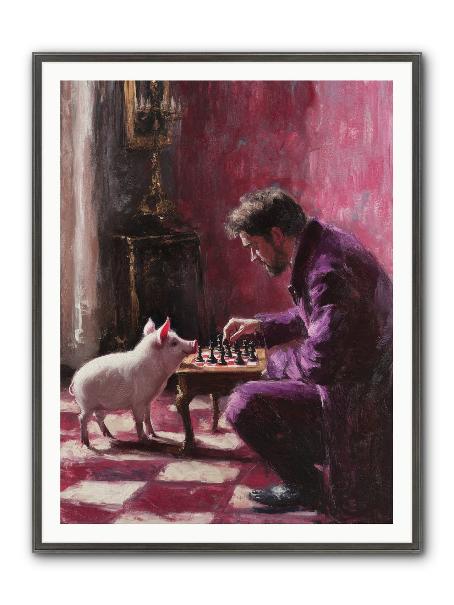 Crown Prince Of Truffles Framed Print - Slimwoods Black/Silver 36x48