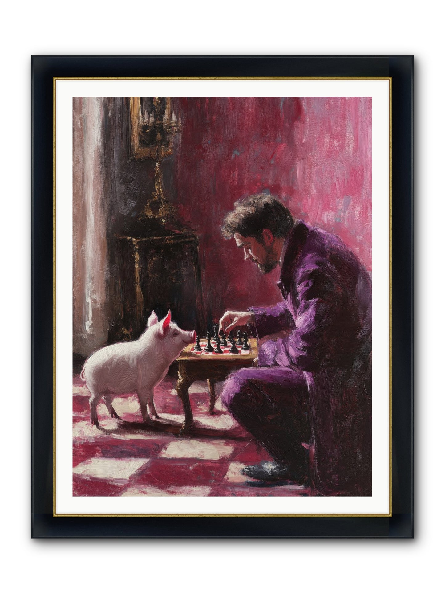 Crown Prince Of Truffles Framed Print - Wide Black w/Gold 36x48