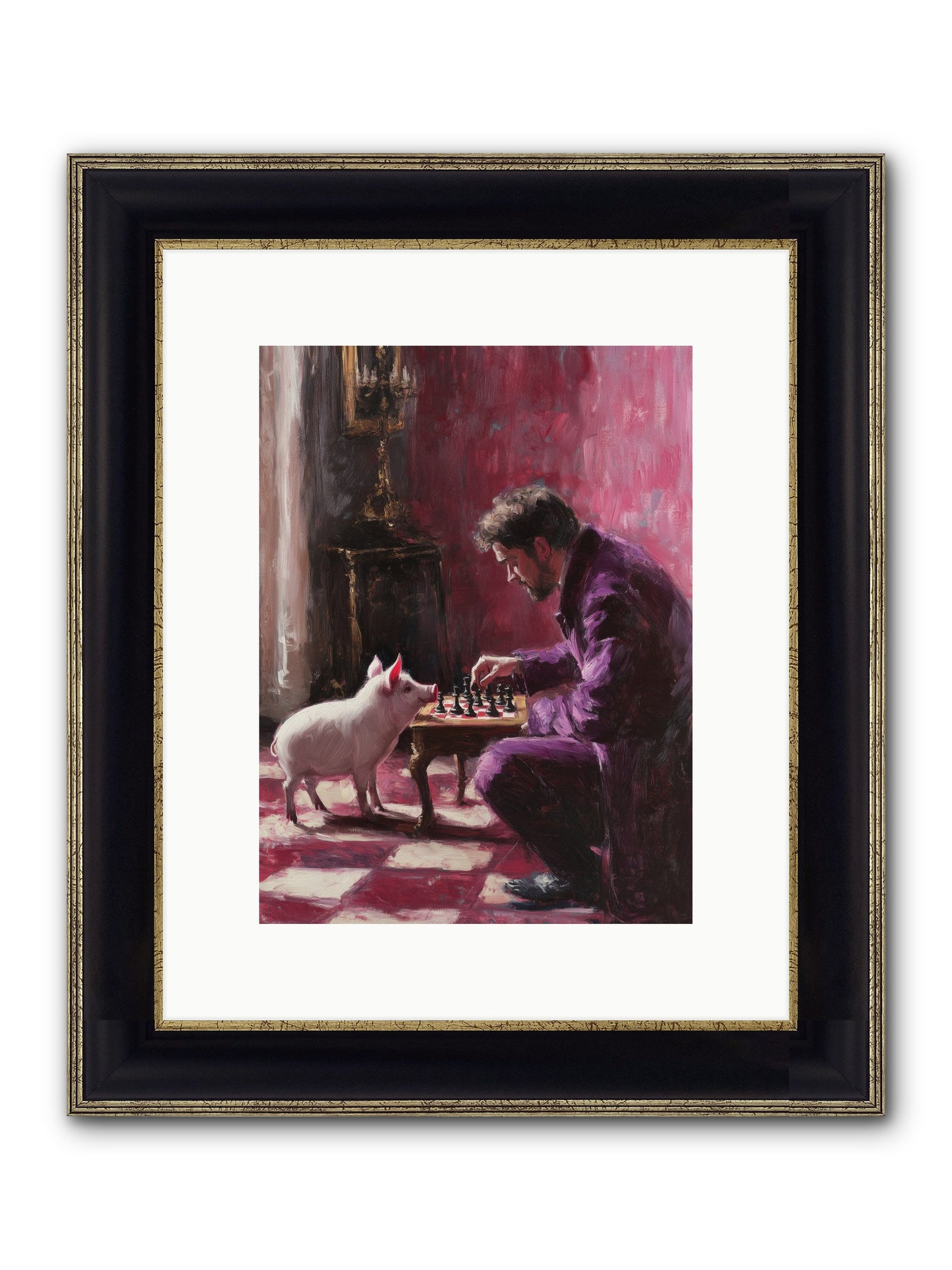 Crown Prince Of Truffles Framed Print - Black & Gold 9x12