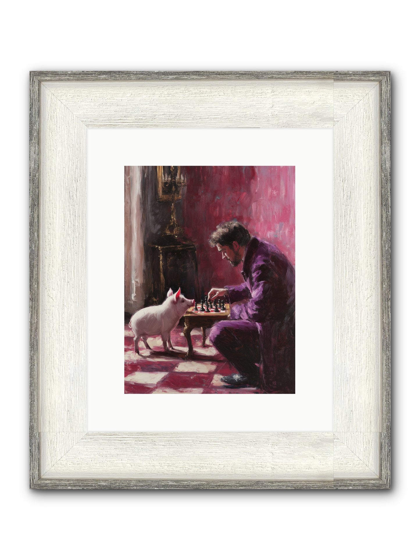 Crown Prince Of Truffles Framed Print - Driftwood White 9x12