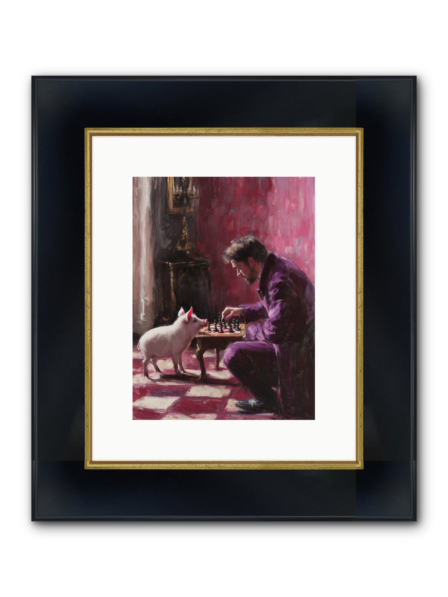 Crown Prince Of Truffles Framed Print - Wide Black w/Gold 9x12
