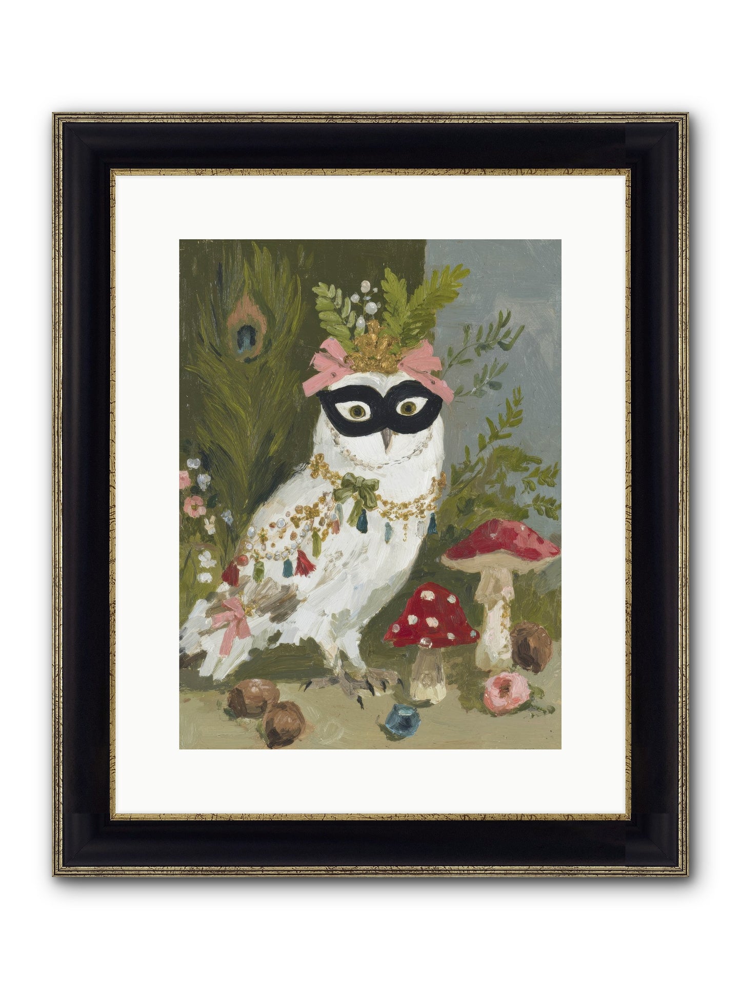 Crowned In Bliss Framed Print - Black & Gold 12x16