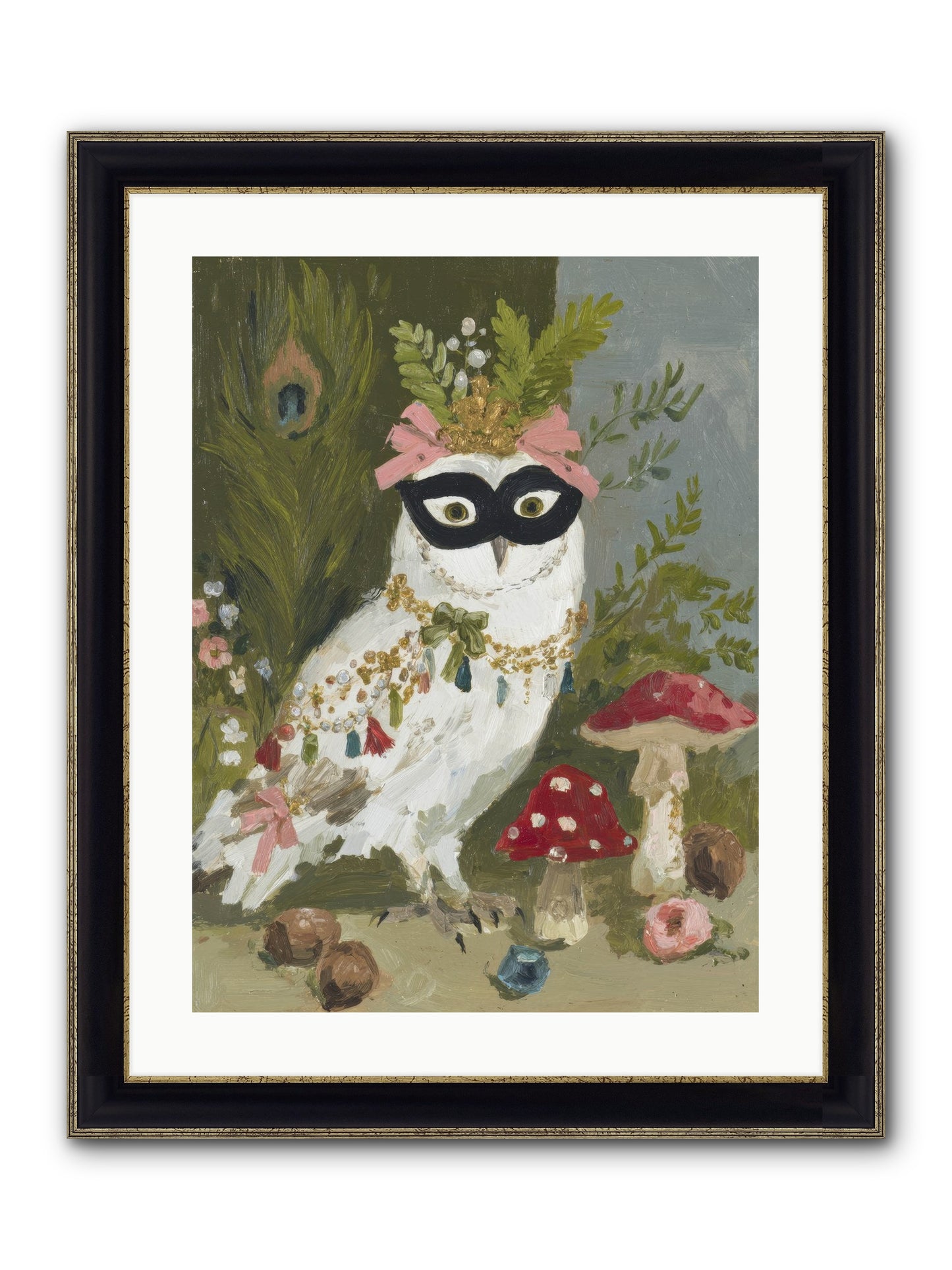 Crowned In Bliss Framed Print - Black & Gold 18x24