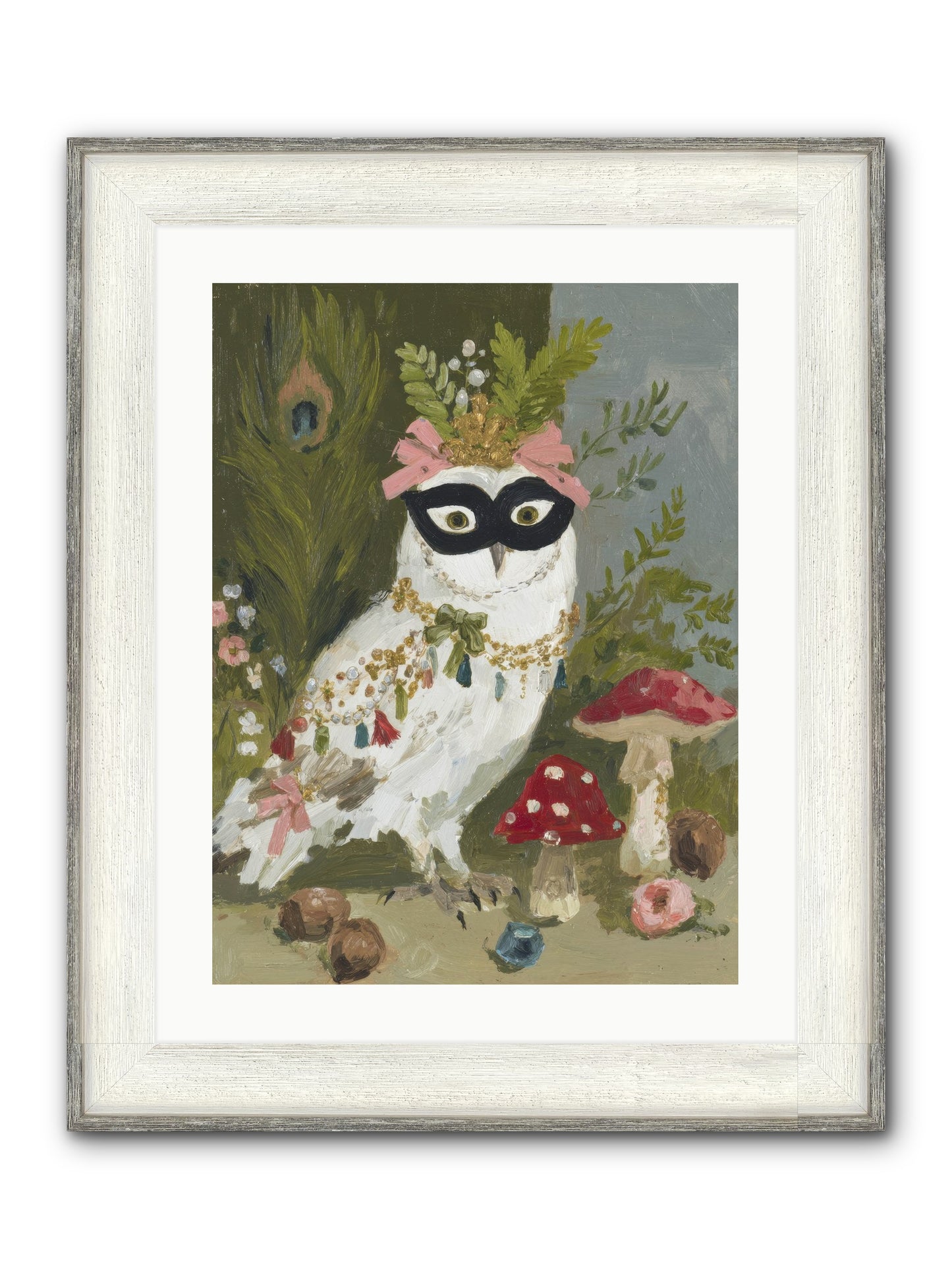 Crowned In Bliss Framed Print - Driftwood White 18x24