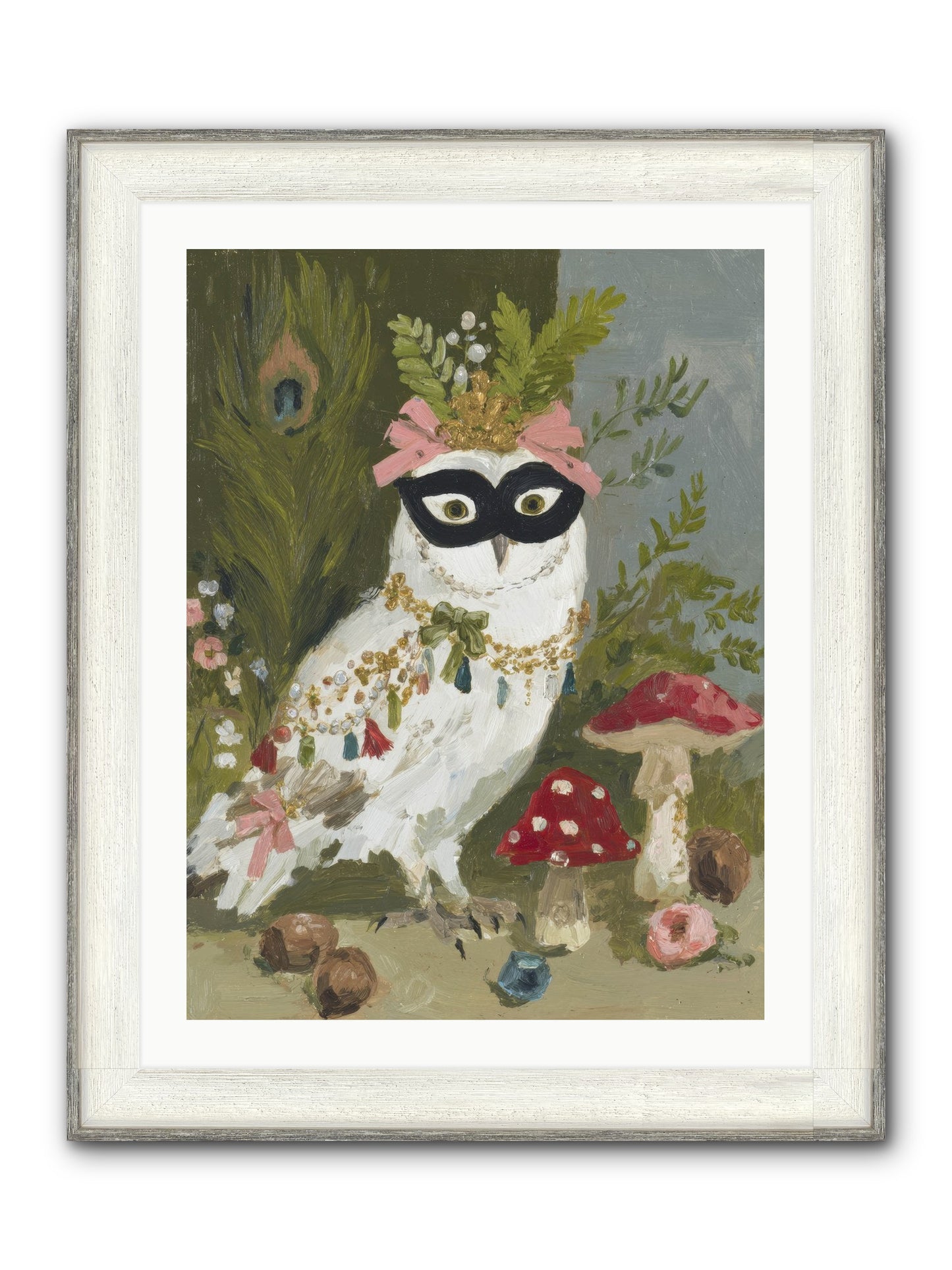 Crowned In Bliss Framed Print - Driftwood White 24x32