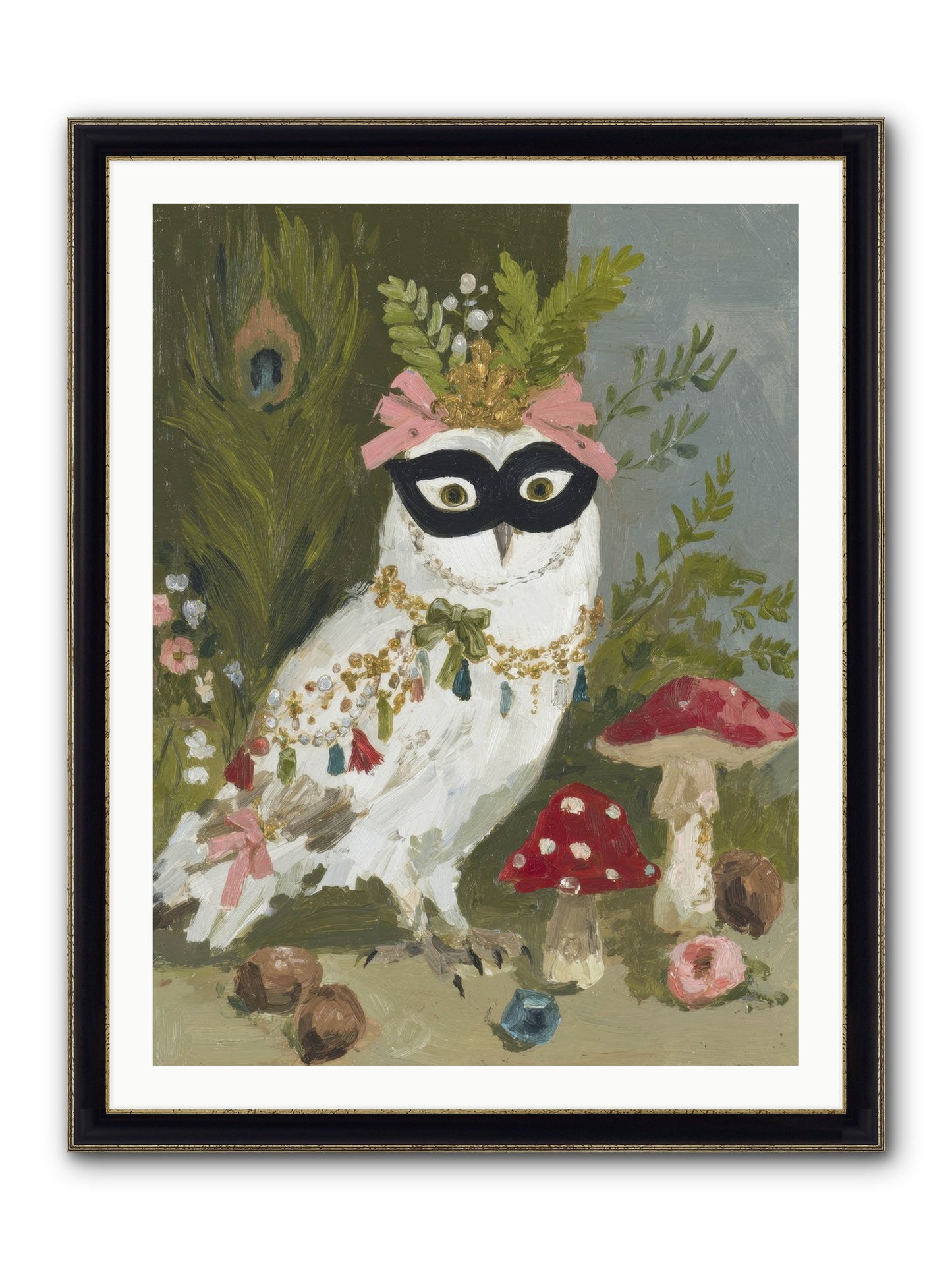 Crowned In Bliss Framed Print - Black & Gold 30x40