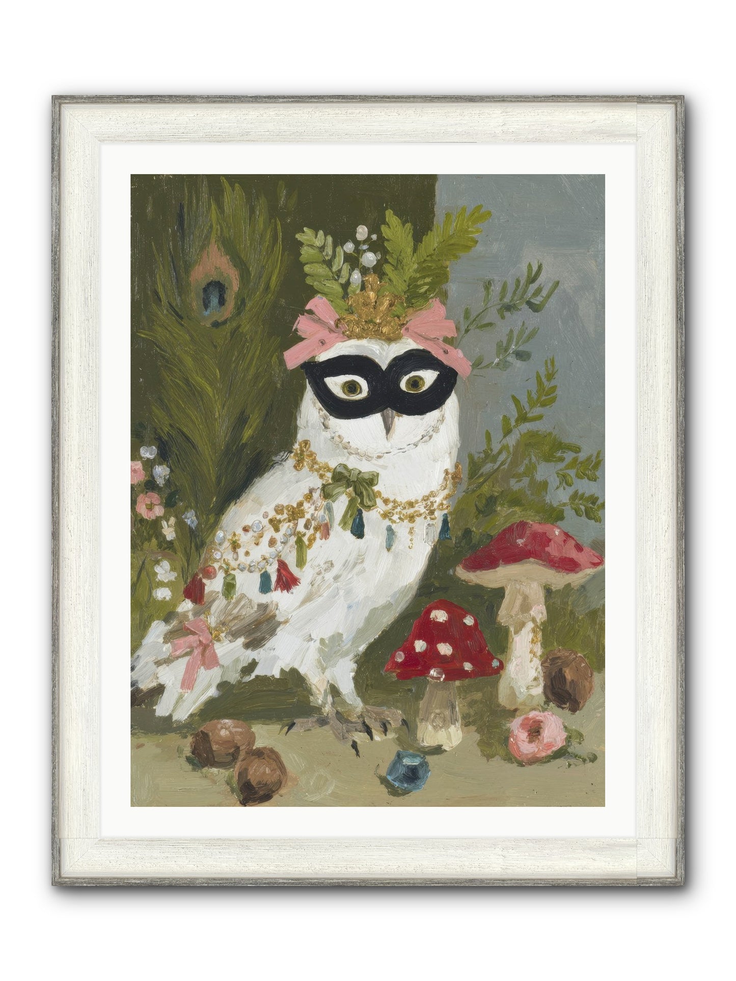 Crowned In Bliss Framed Print - Driftwood White 30x40