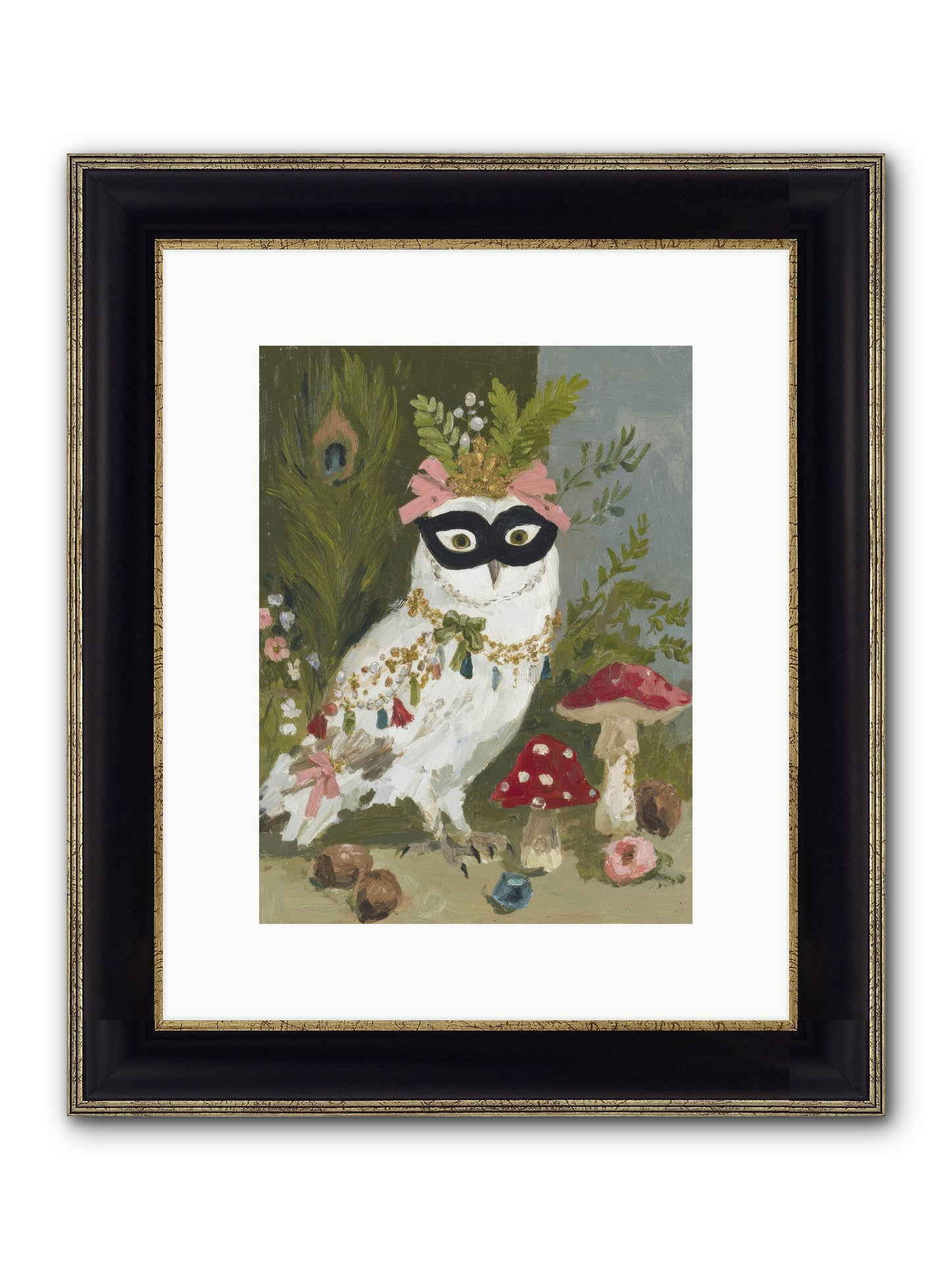 Crowned In Bliss Framed Print - Black & Gold 9x12