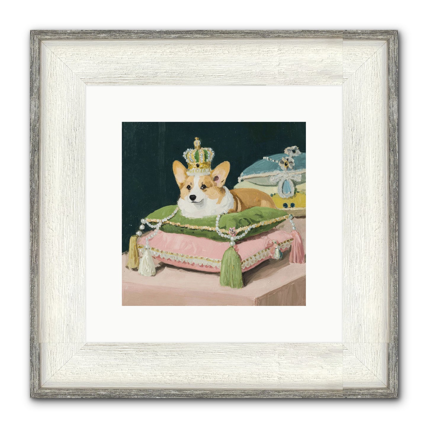 Crowned Radiance Framed Print - Driftwood White 10x10
