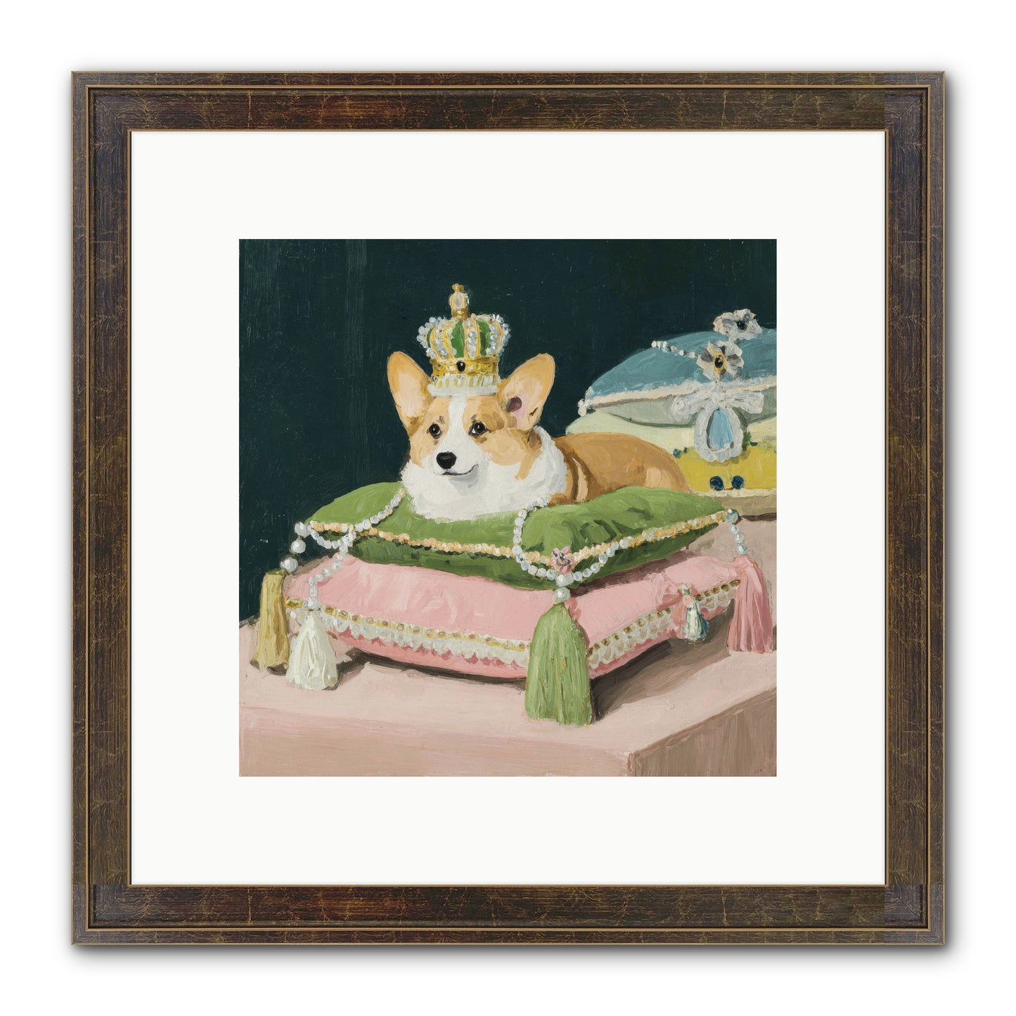 Crowned Radiance Framed Print - Slimwoods Black/Gold 10x10