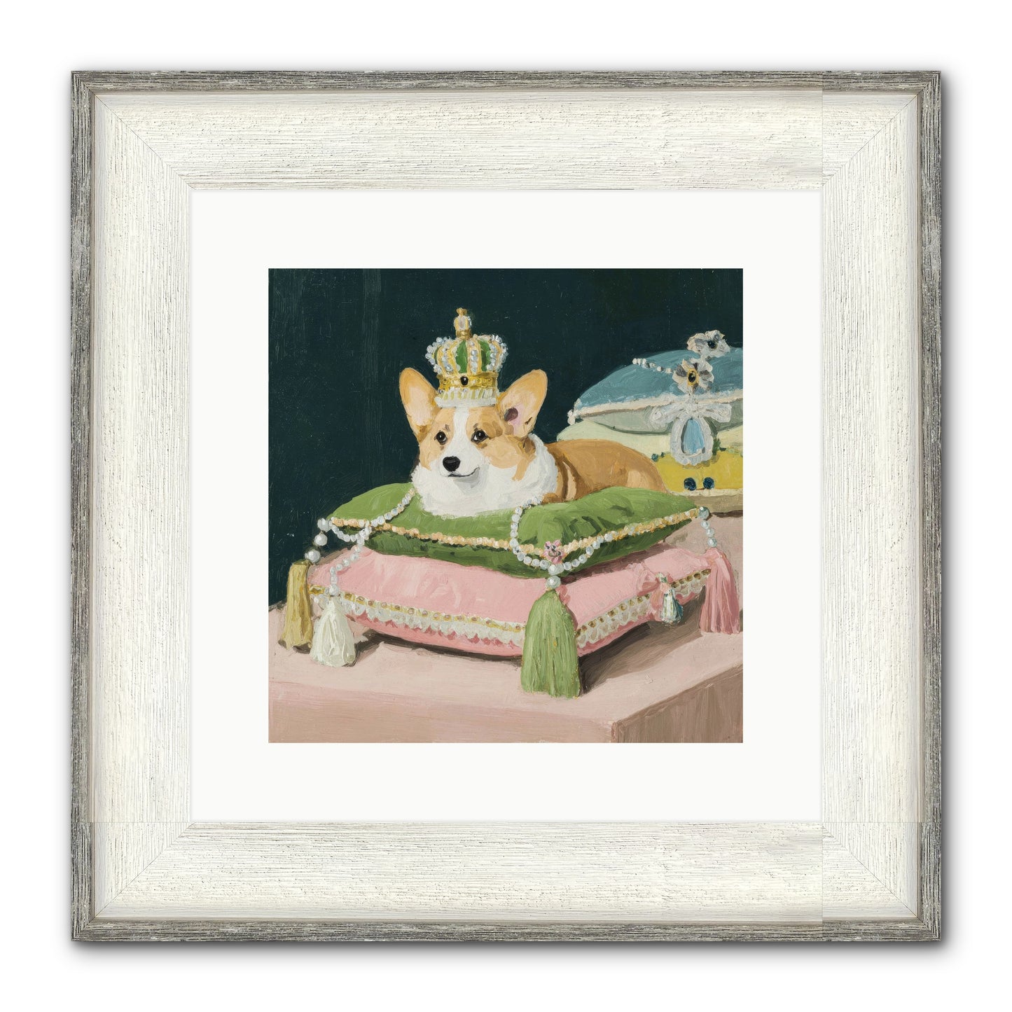 Crowned Radiance Framed Print - Driftwood White 12x12