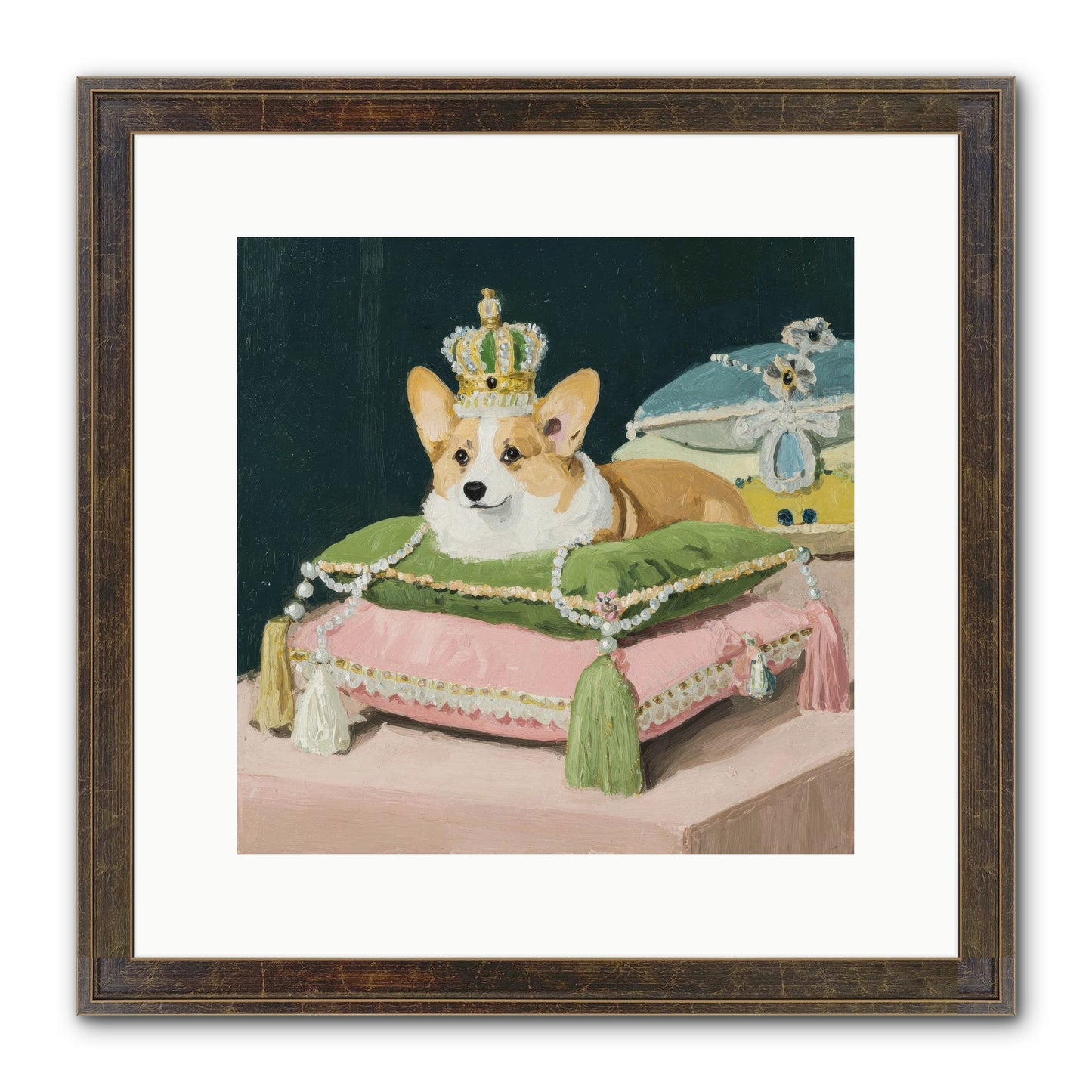 Crowned Radiance Framed Print - Slimwoods Black/Gold 12x12