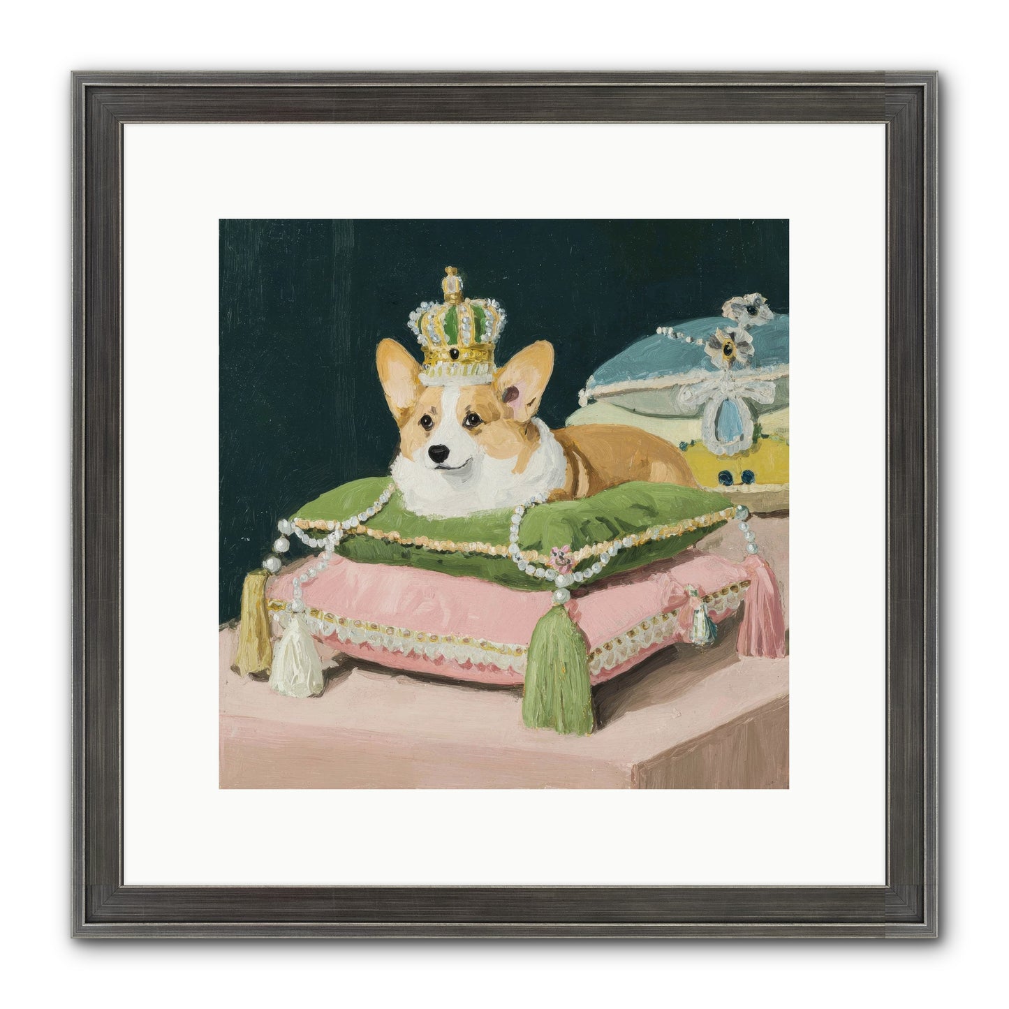 Crowned Radiance Framed Print - Slimwoods Black/Silver 12x12
