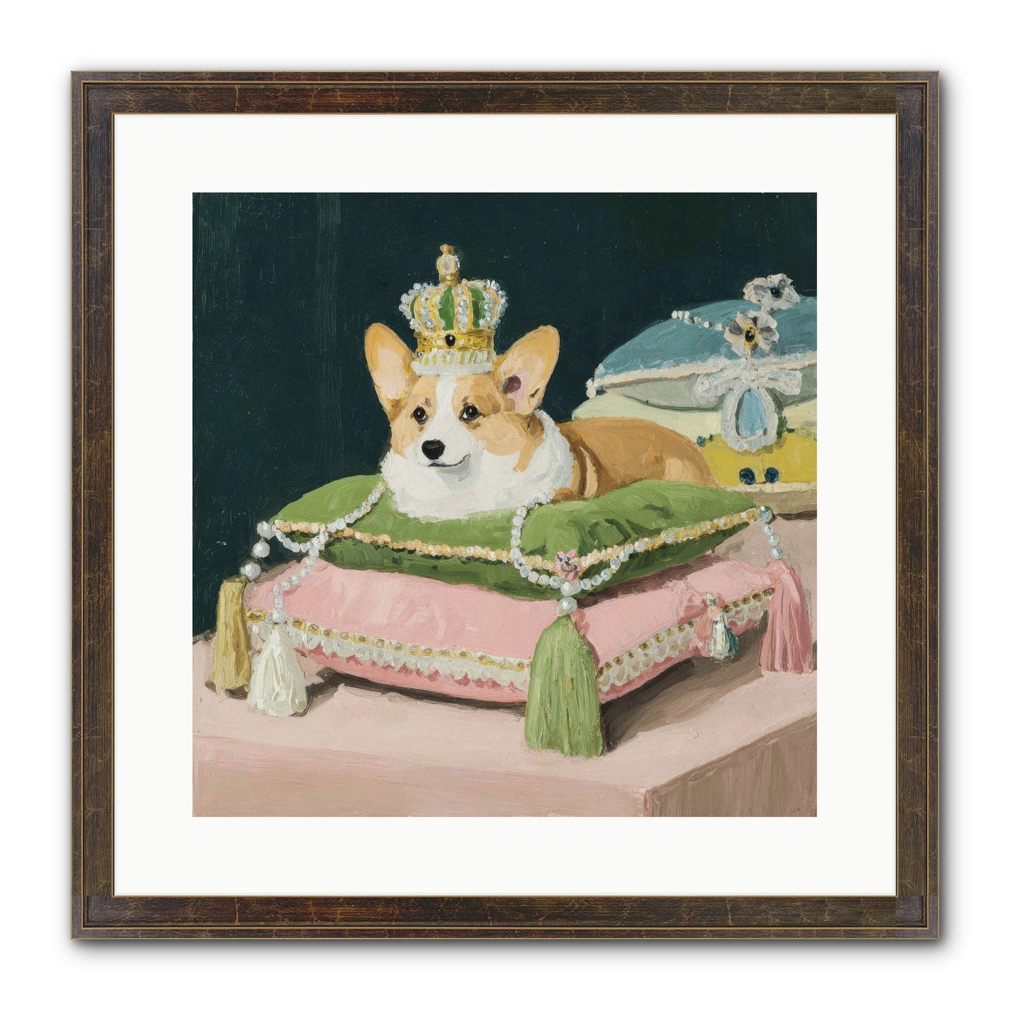 Crowned Radiance Framed Print - Slimwoods Black/Gold 16x16