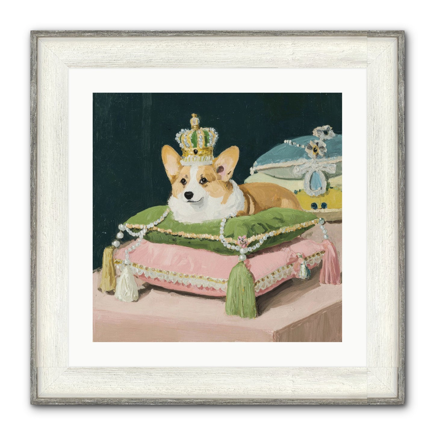 Crowned Radiance Framed Print - Driftwood White 20x20