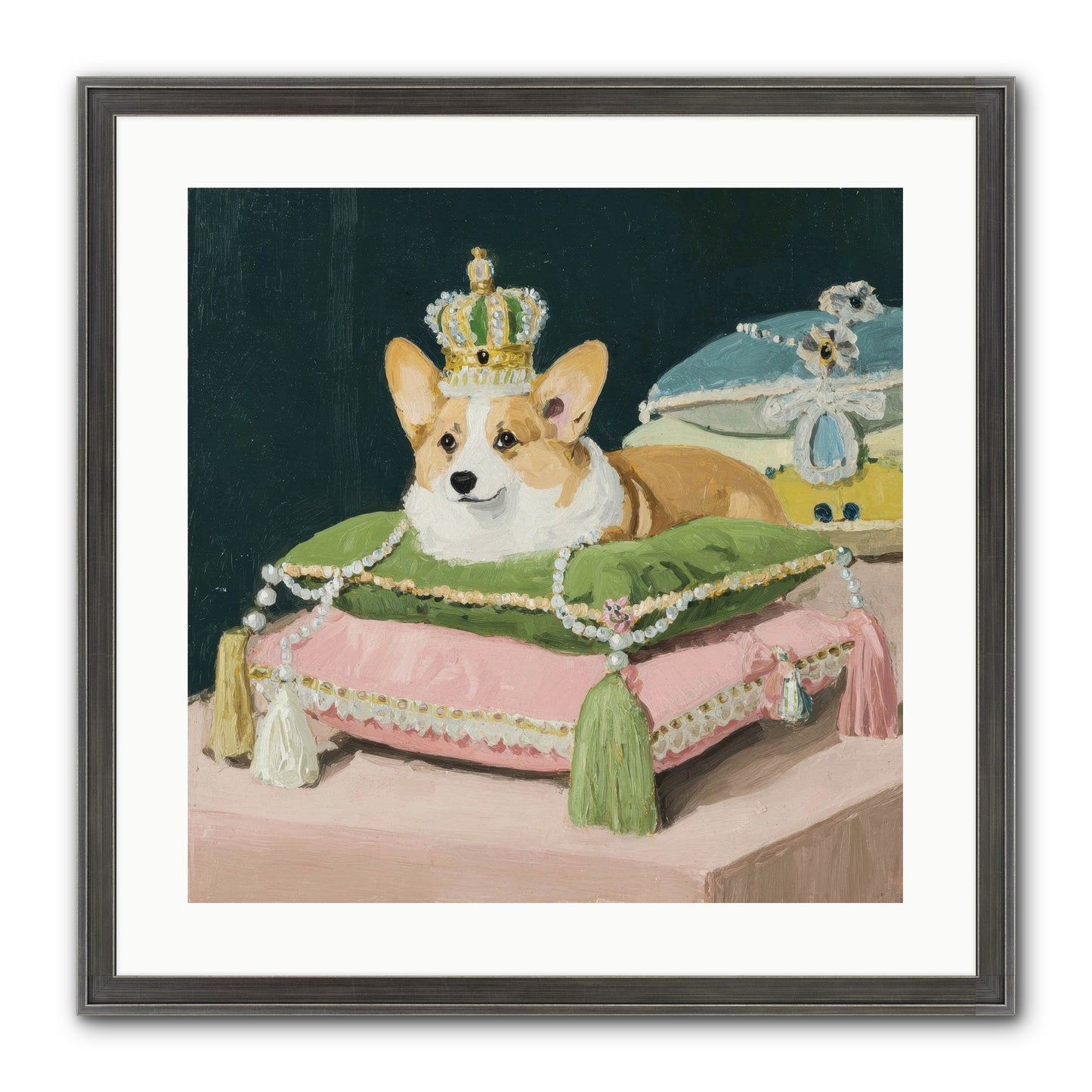 Crowned Radiance Framed Print - Slimwoods Black/Silver 20x20