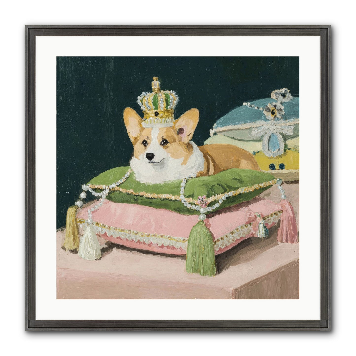 Crowned Radiance Framed Print - Slimwoods Black/Silver 24x24