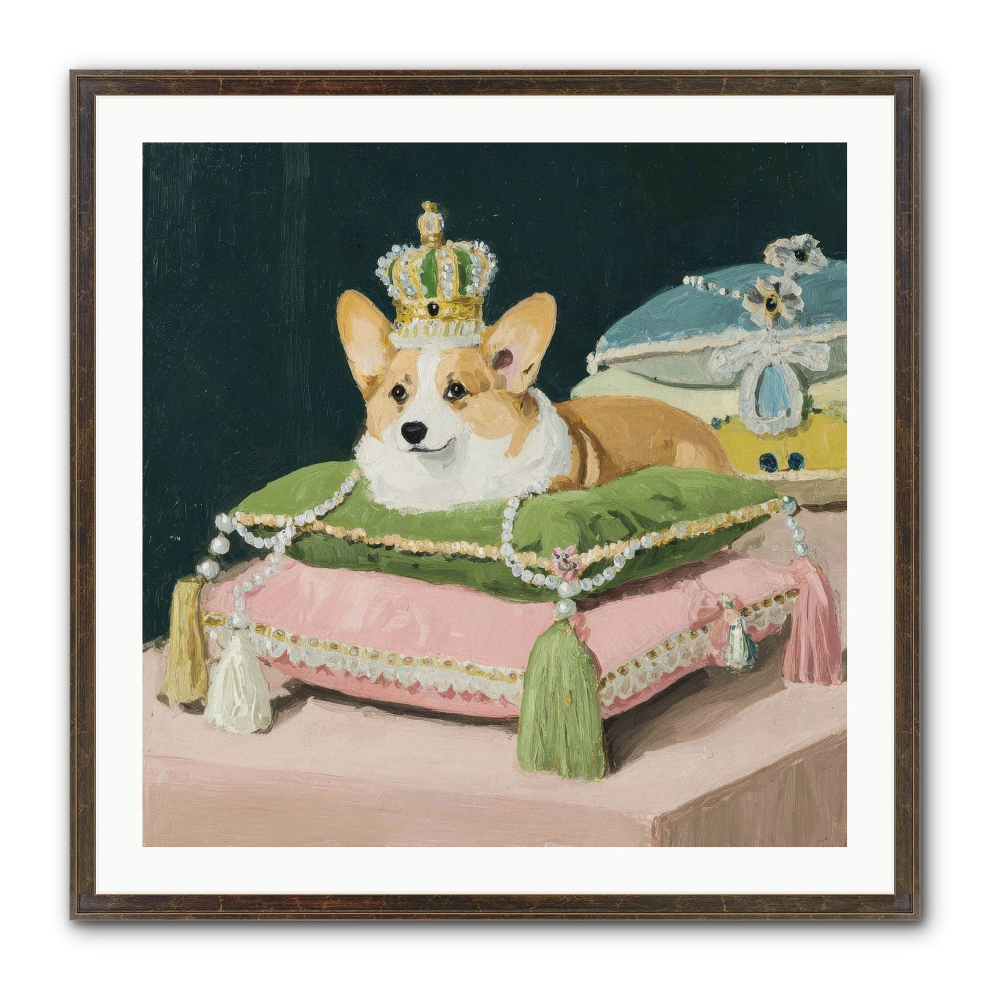 Crowned Radiance Framed Print - Slimwoods Black/Gold 30x30
