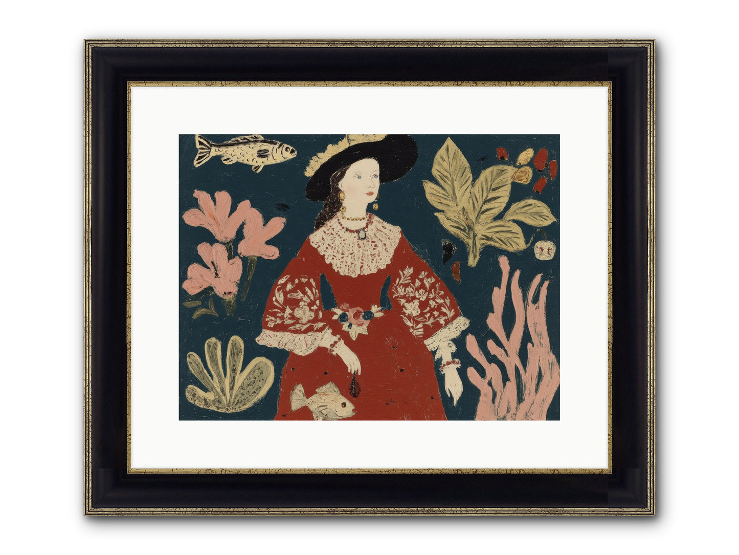 Crowns Were Optional Framed Print - Black & Gold 16x12