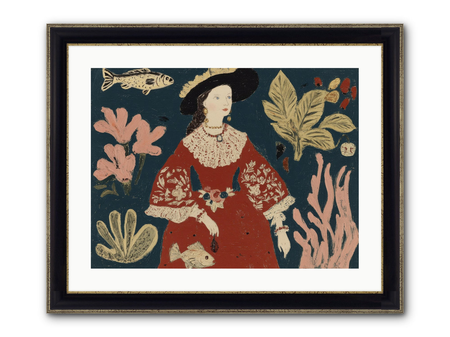 Crowns Were Optional Framed Print - Black & Gold 24x18
