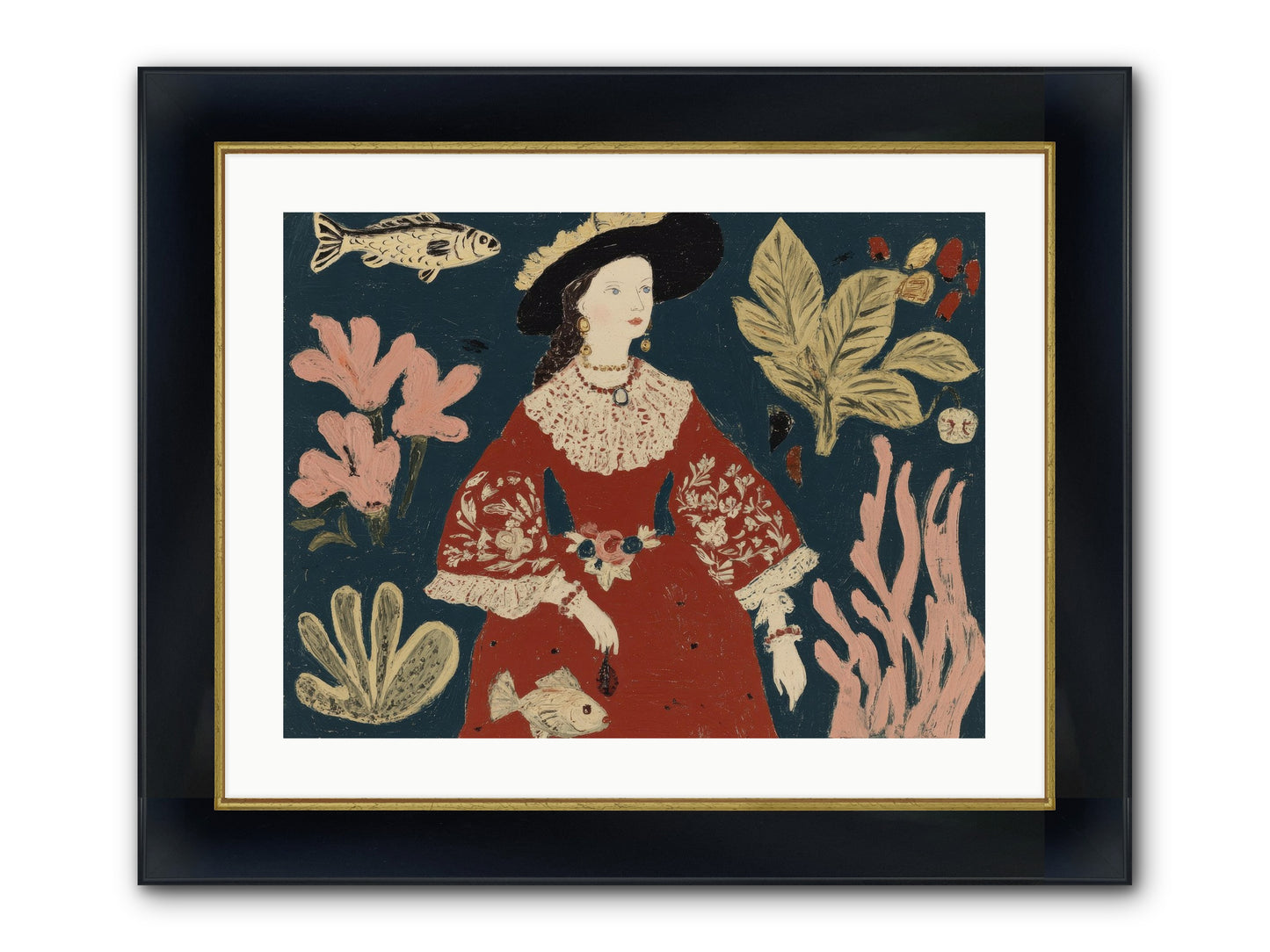 Crowns Were Optional Framed Print - Wide Black w/Gold 24x18