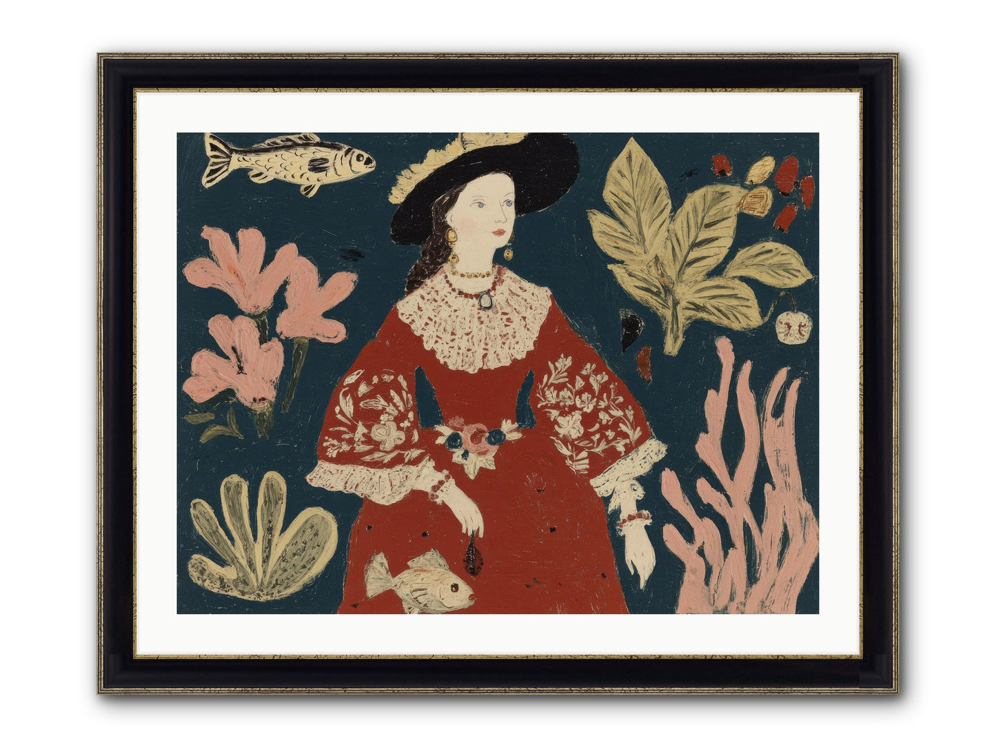 Crowns Were Optional Framed Print - Black & Gold 32x24