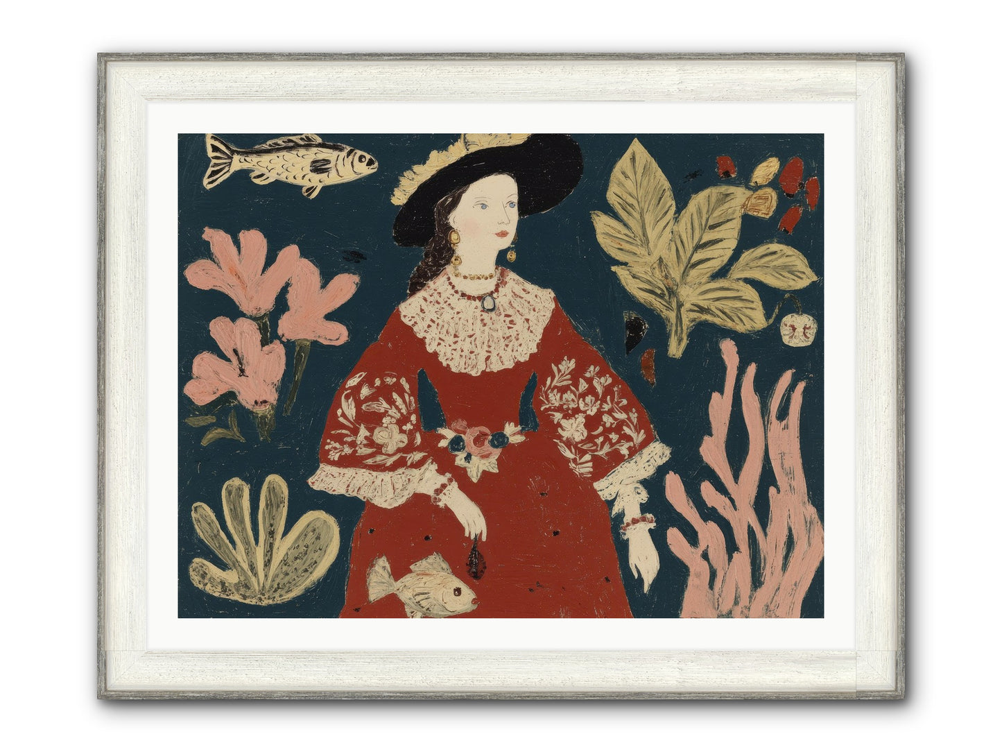 Crowns Were Optional Framed Print - Driftwood White 40x30