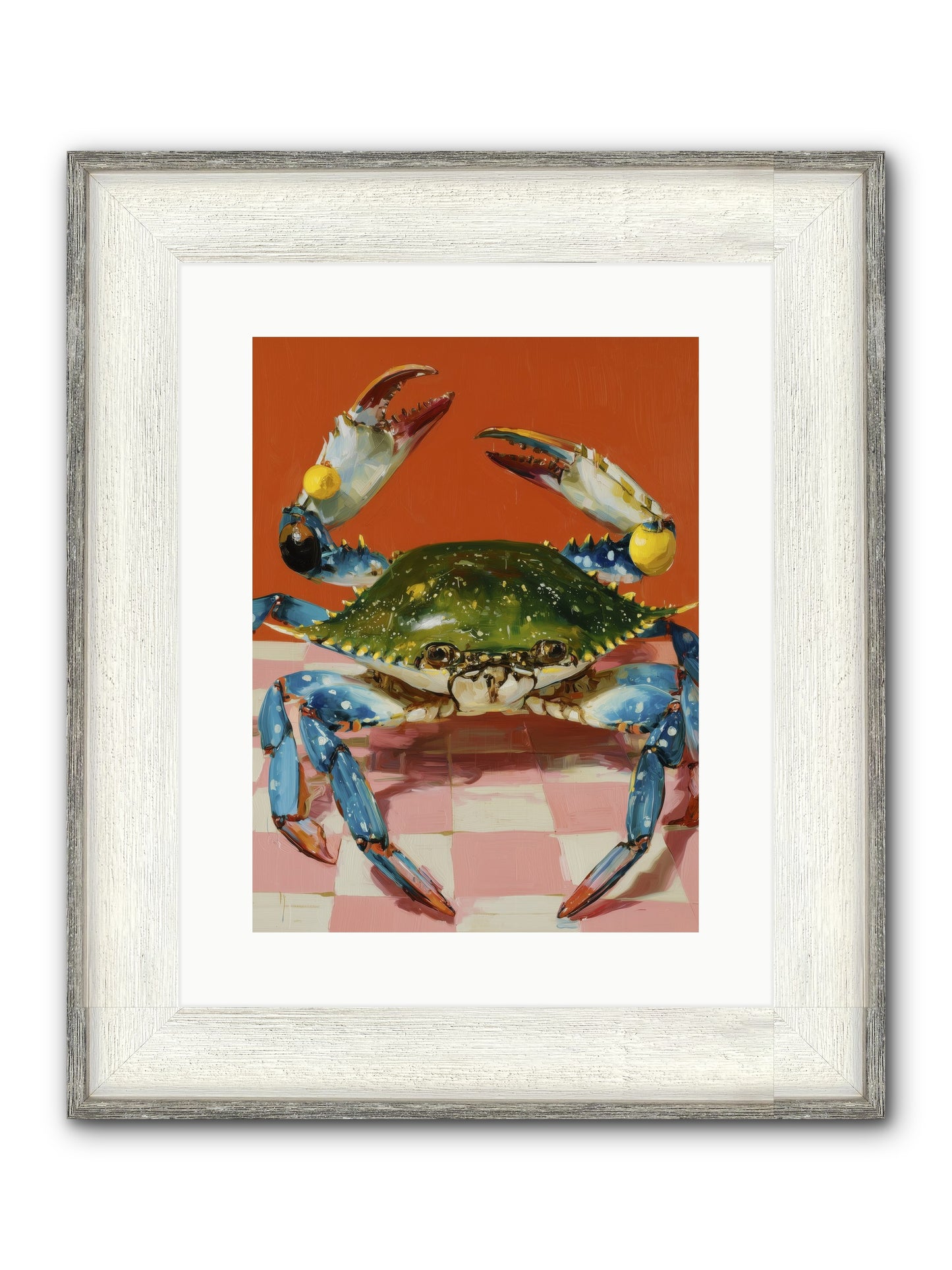 Crustacean Crown Framed Print - Driftwood White 12x16
