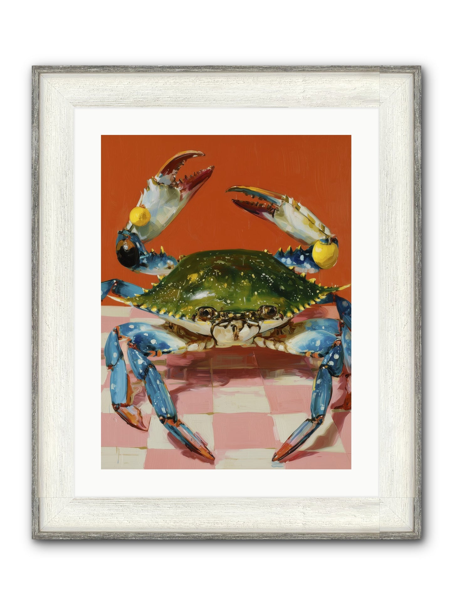 Crustacean Crown Framed Print - Driftwood White 18x24