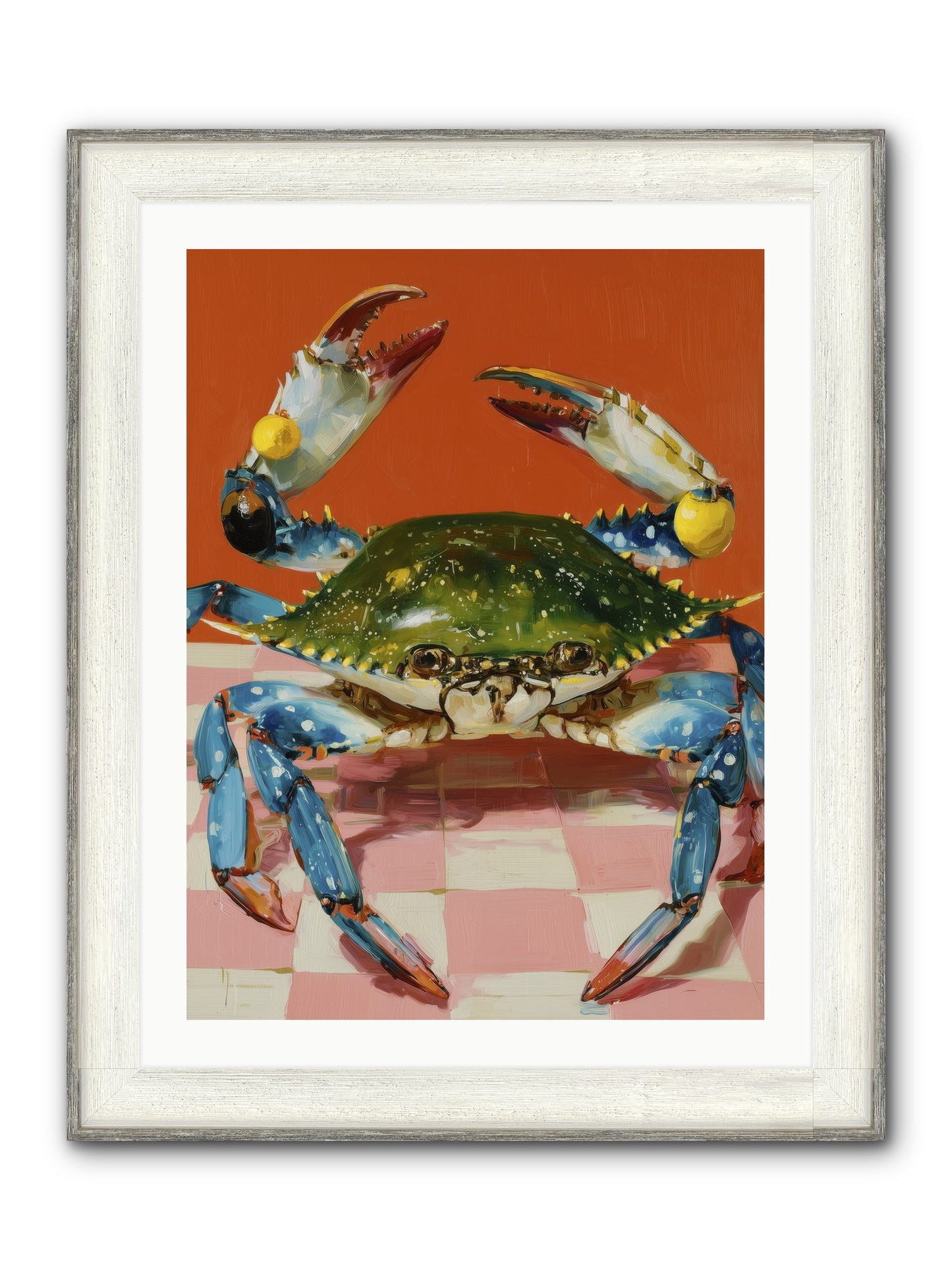 Crustacean Crown Framed Print - Driftwood White 24x32