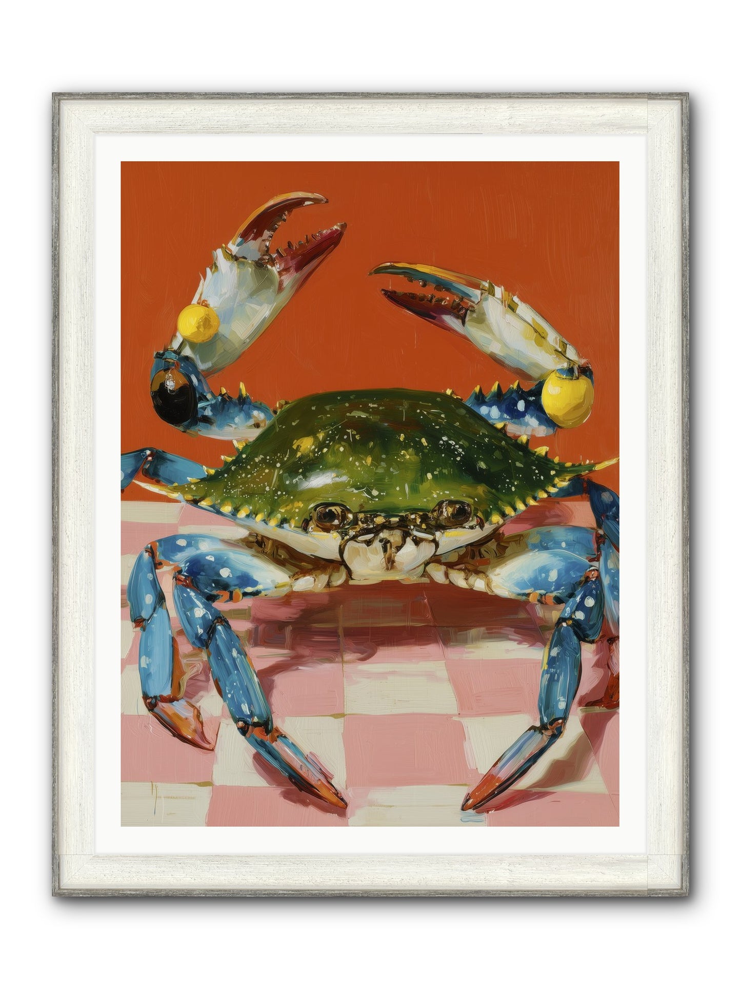 Crustacean Crown Framed Print - Driftwood White 36x48