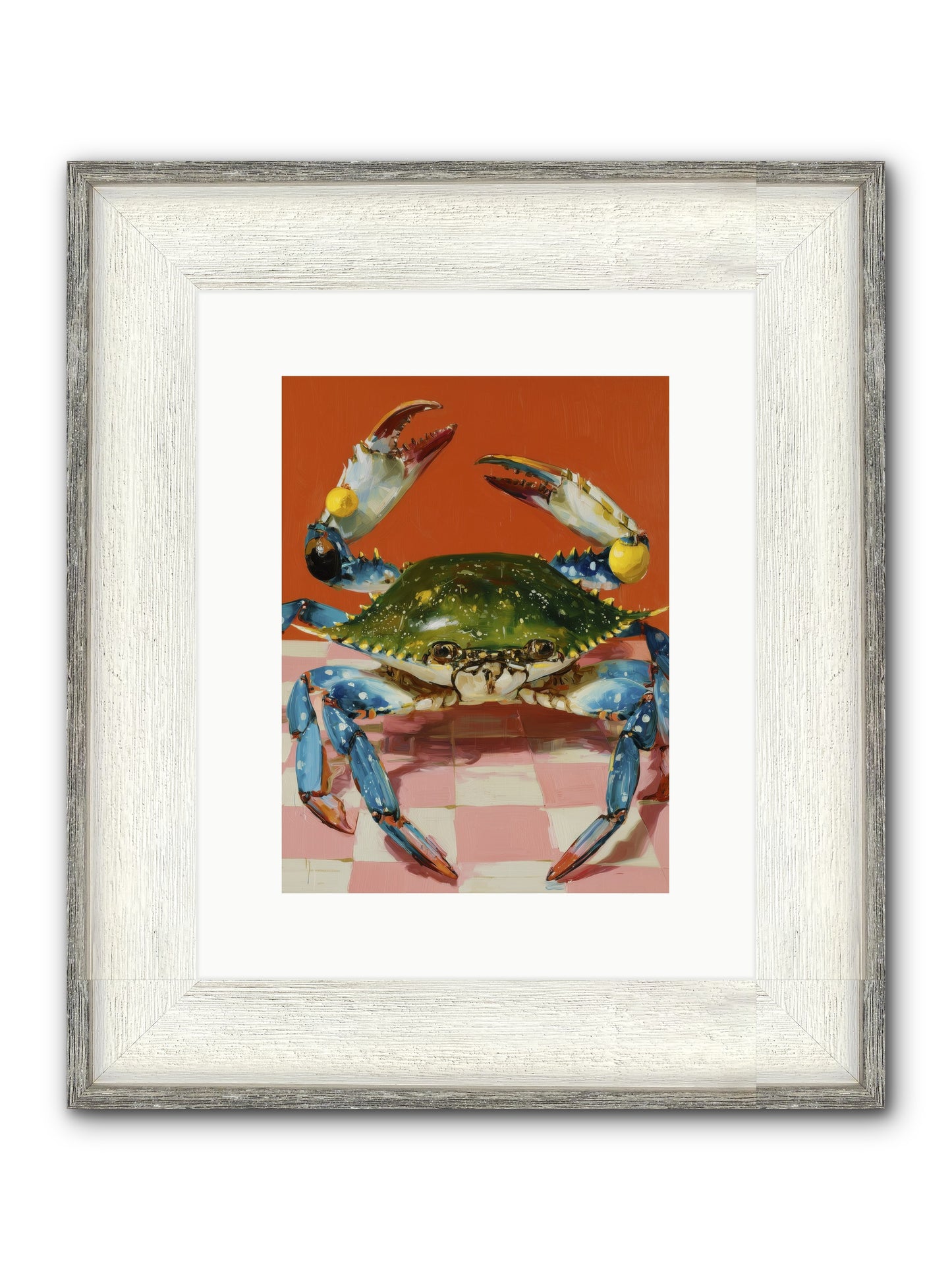Crustacean Crown Framed Print - Driftwood White 9x12