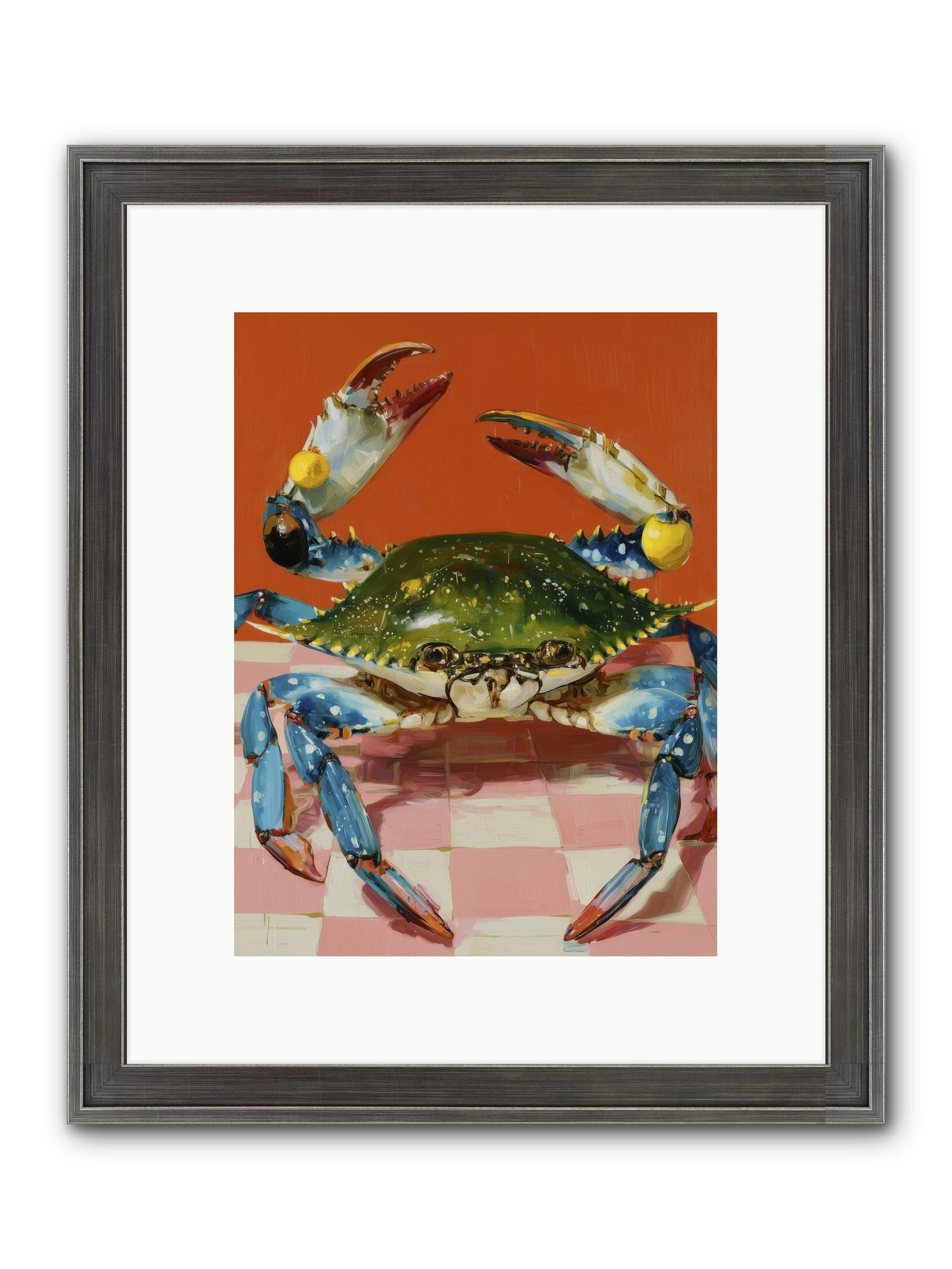 Crustacean Crown Framed Print - Slimwoods Black/Silver 9x12