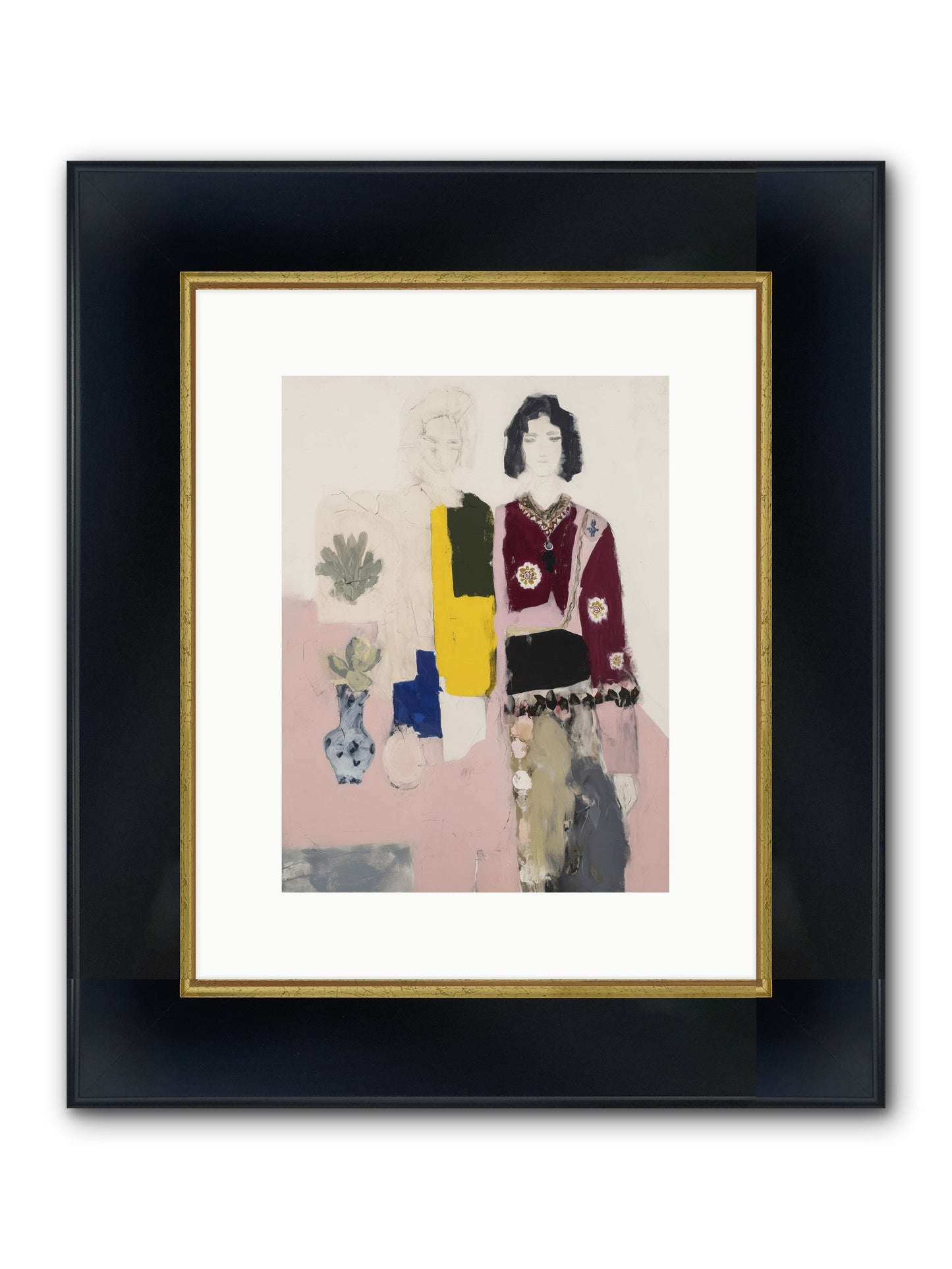 Crystal Tear Framed Print - Wide Black w/Gold 9x12