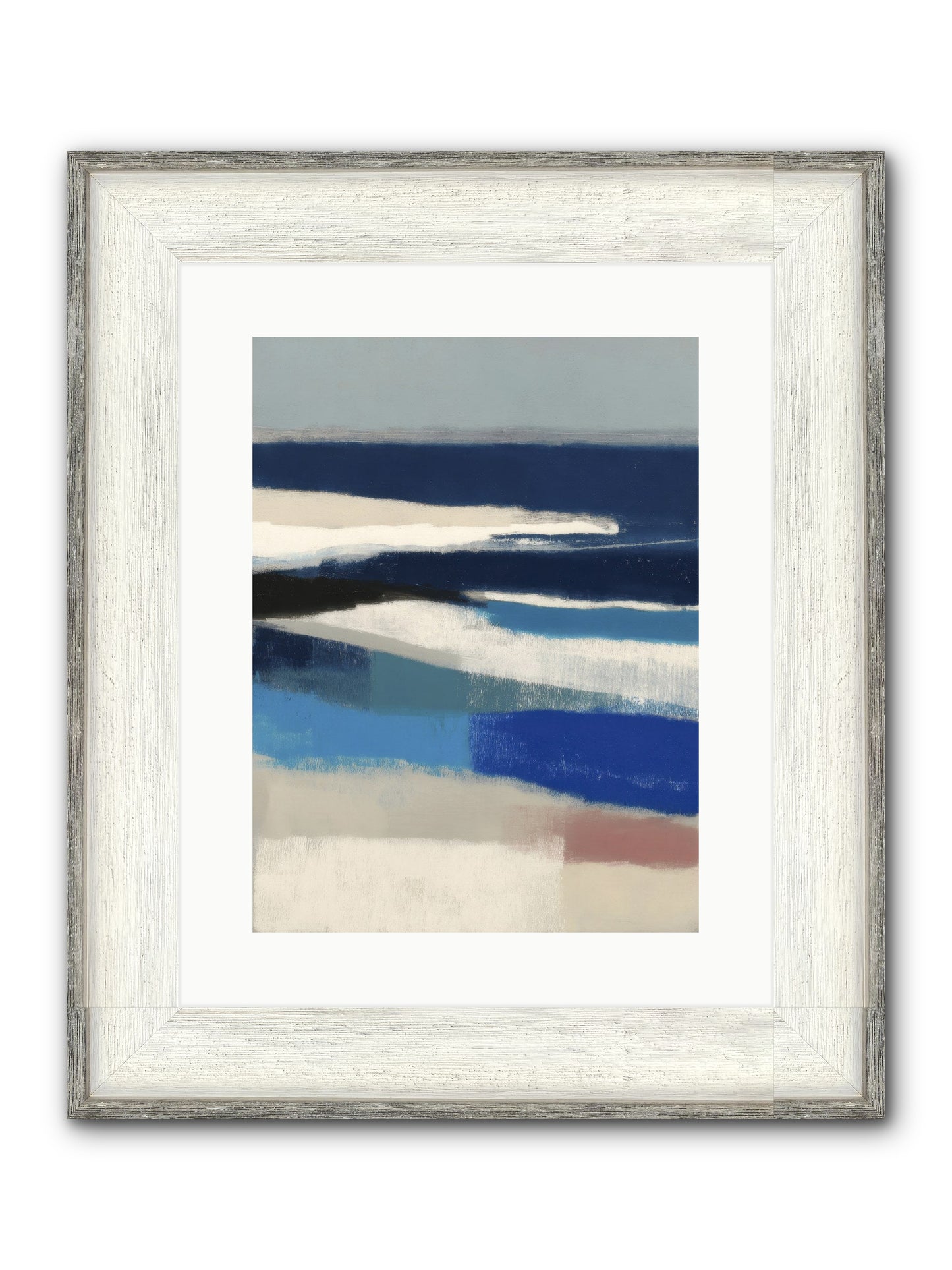 Crystalline Framed Print - Driftwood White 12x16