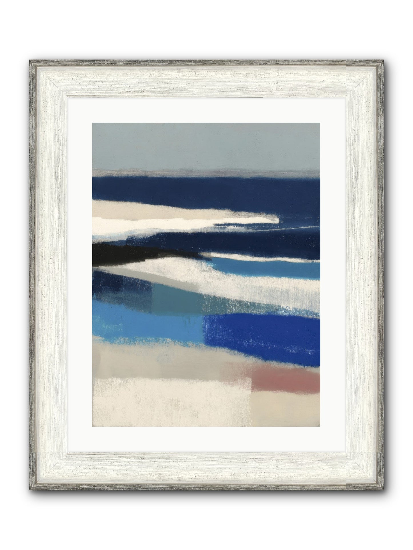 Crystalline Framed Print - Driftwood White 18x24