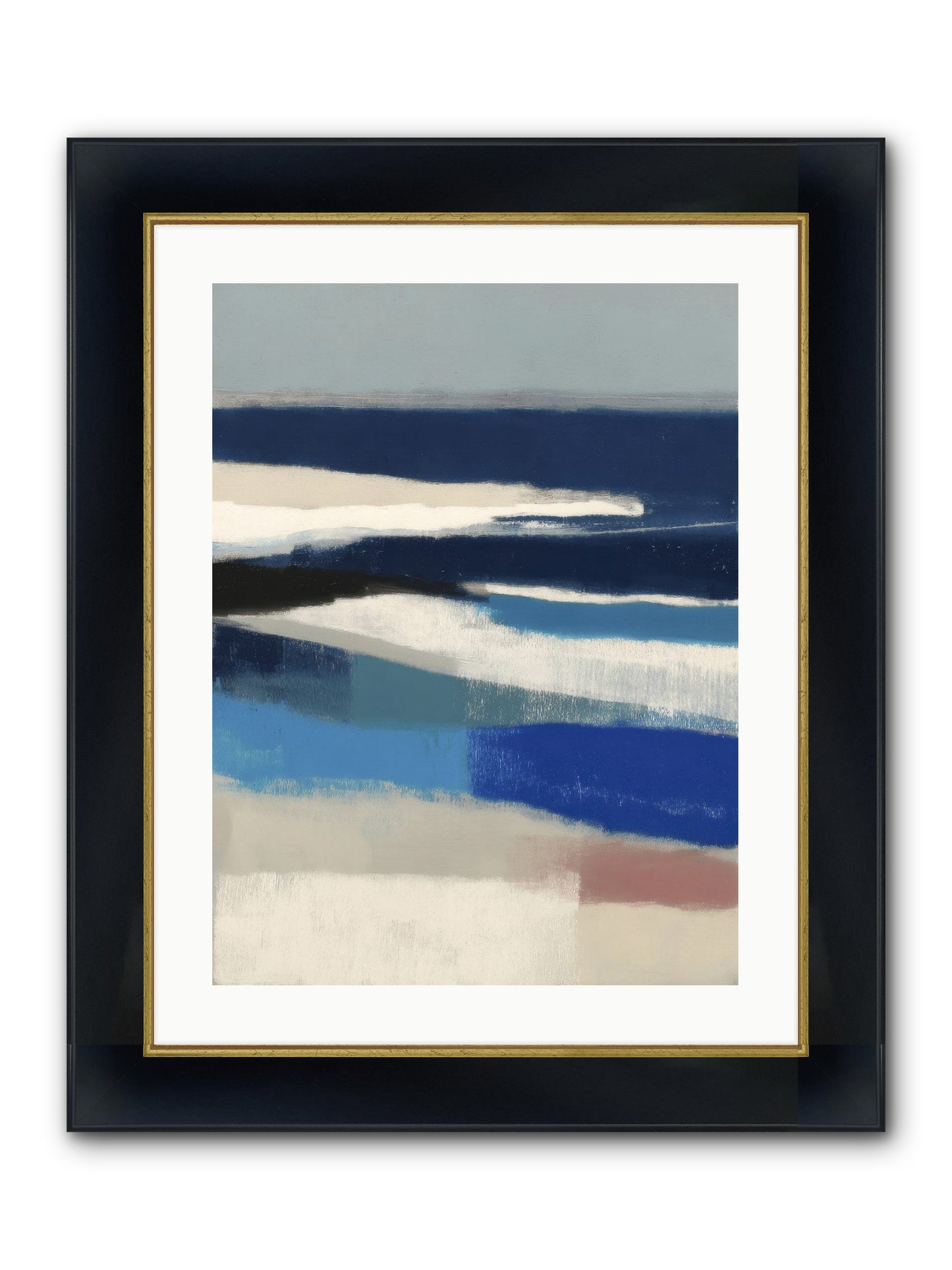 Crystalline Framed Print - Wide Black w/Gold 18x24