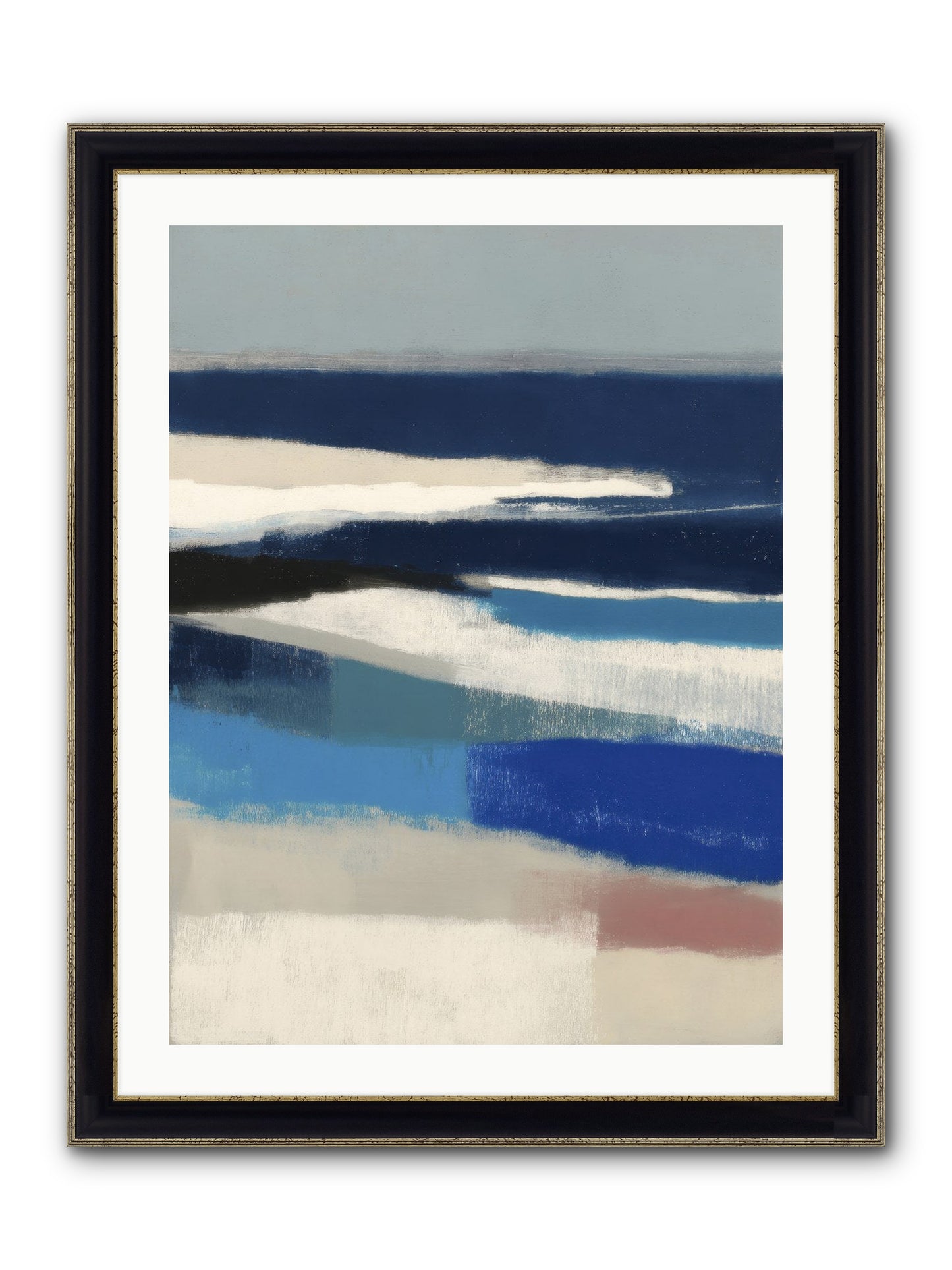 Crystalline Framed Print - Black & Gold 24x32