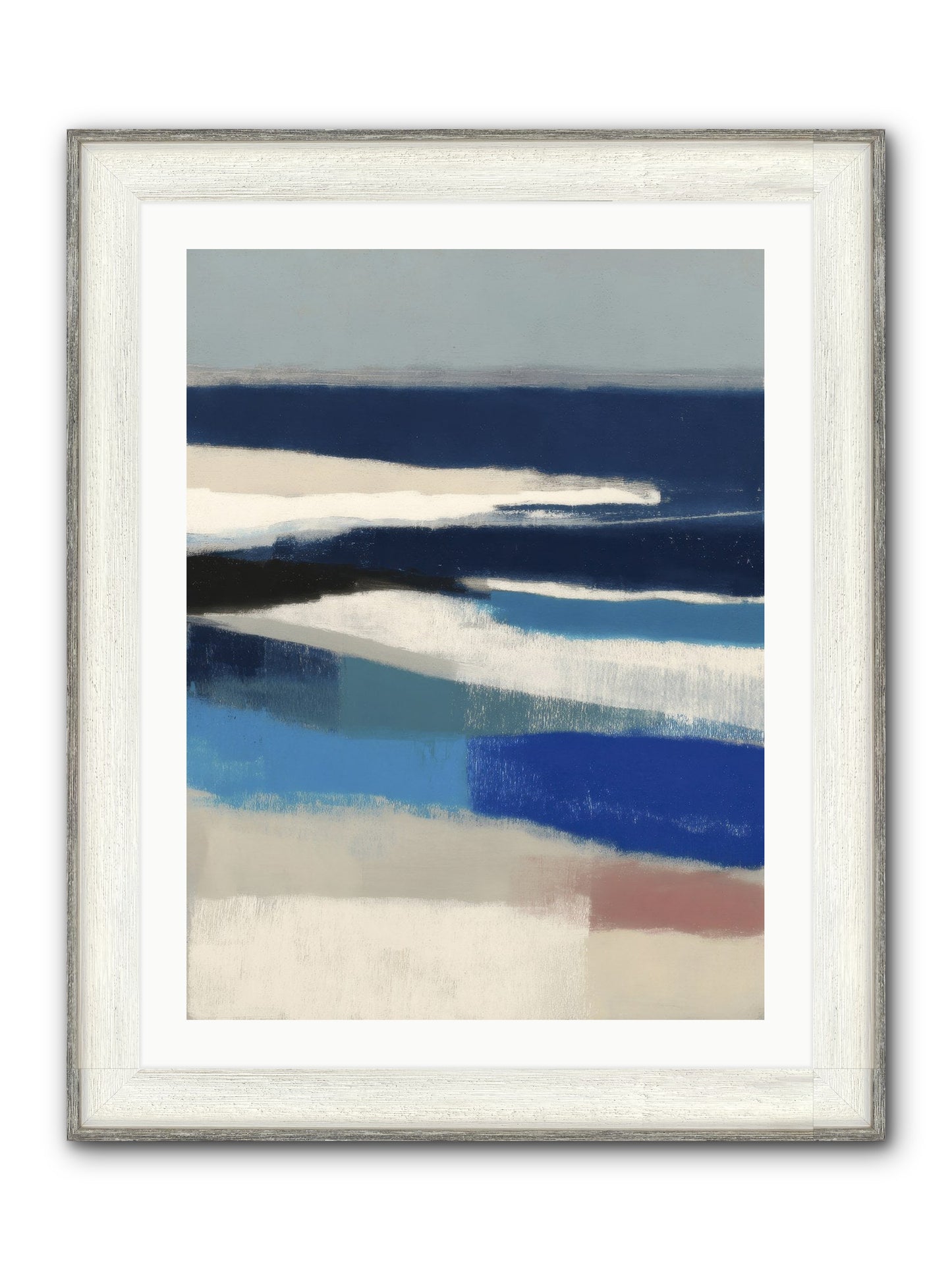 Crystalline Framed Print - Driftwood White 24x32