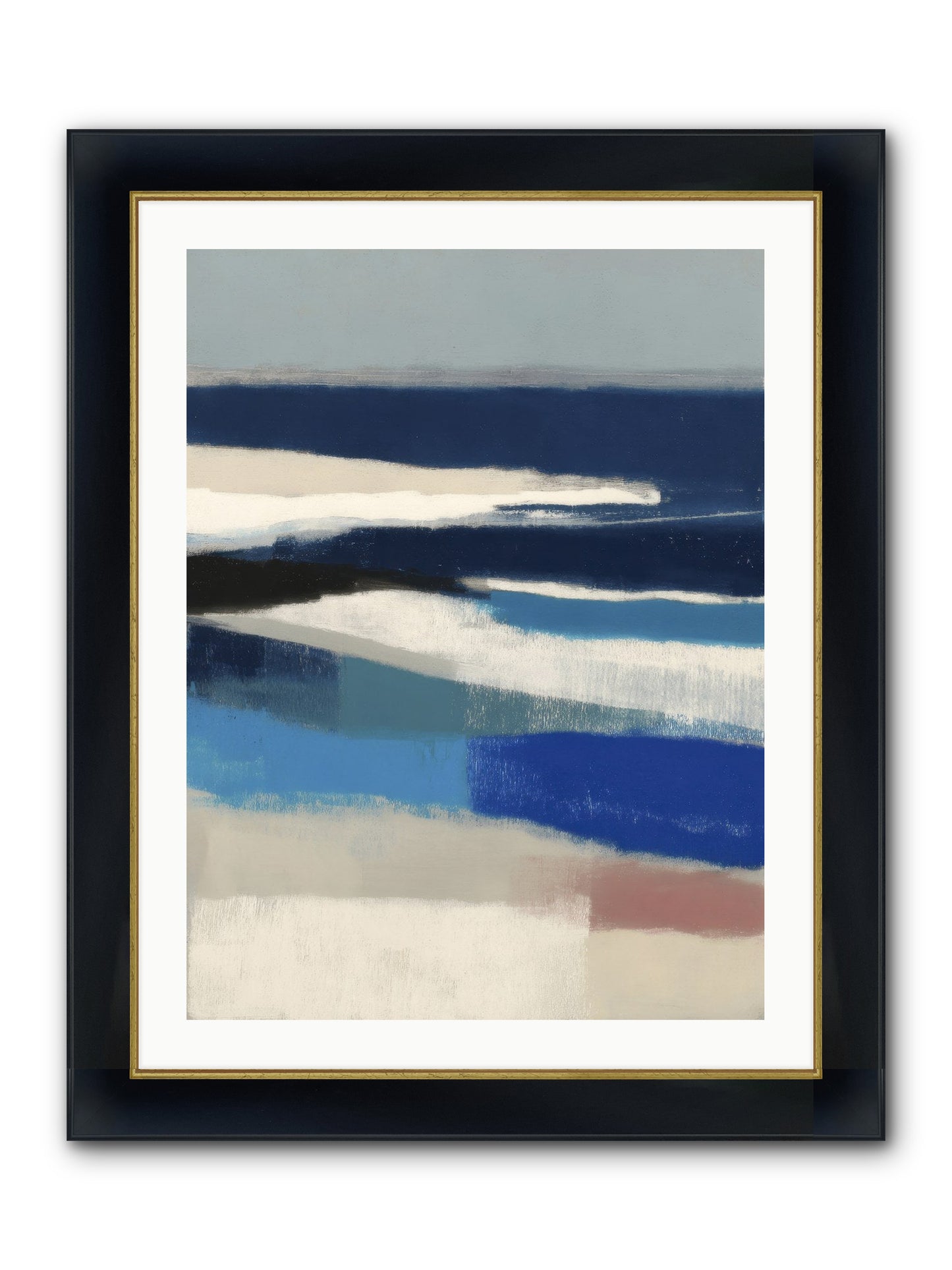 Crystalline Framed Print - Wide Black w/Gold 24x32