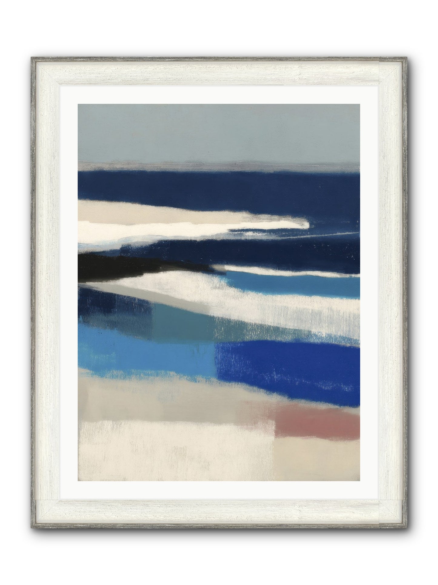 Crystalline Framed Print - Driftwood White 30x40