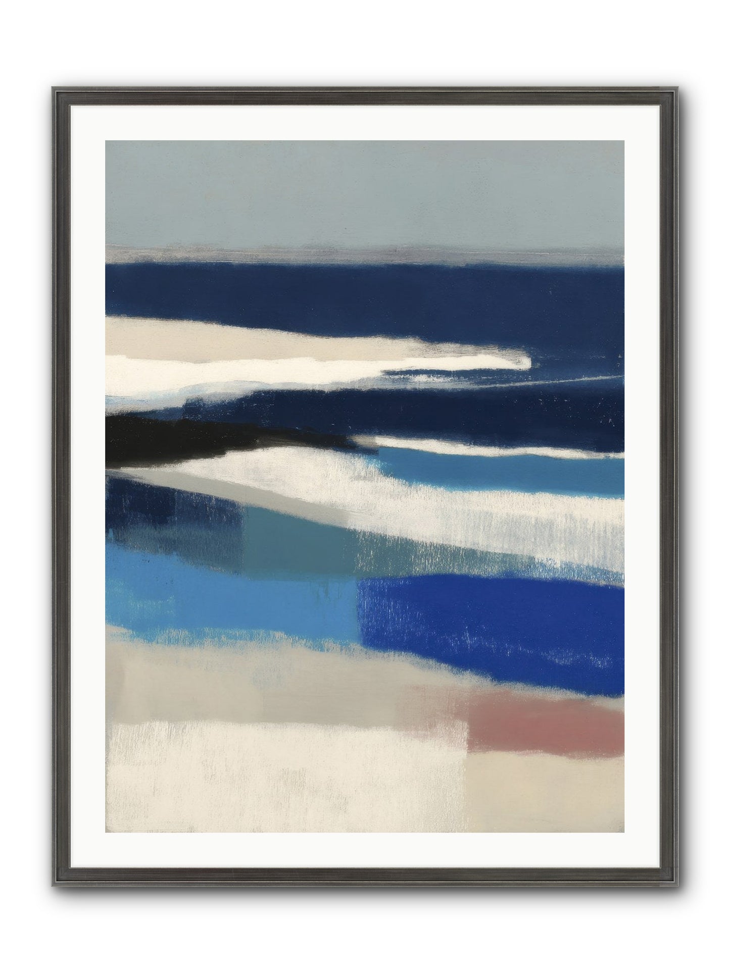 Crystalline Framed Print - Slimwoods Black/Silver 30x40