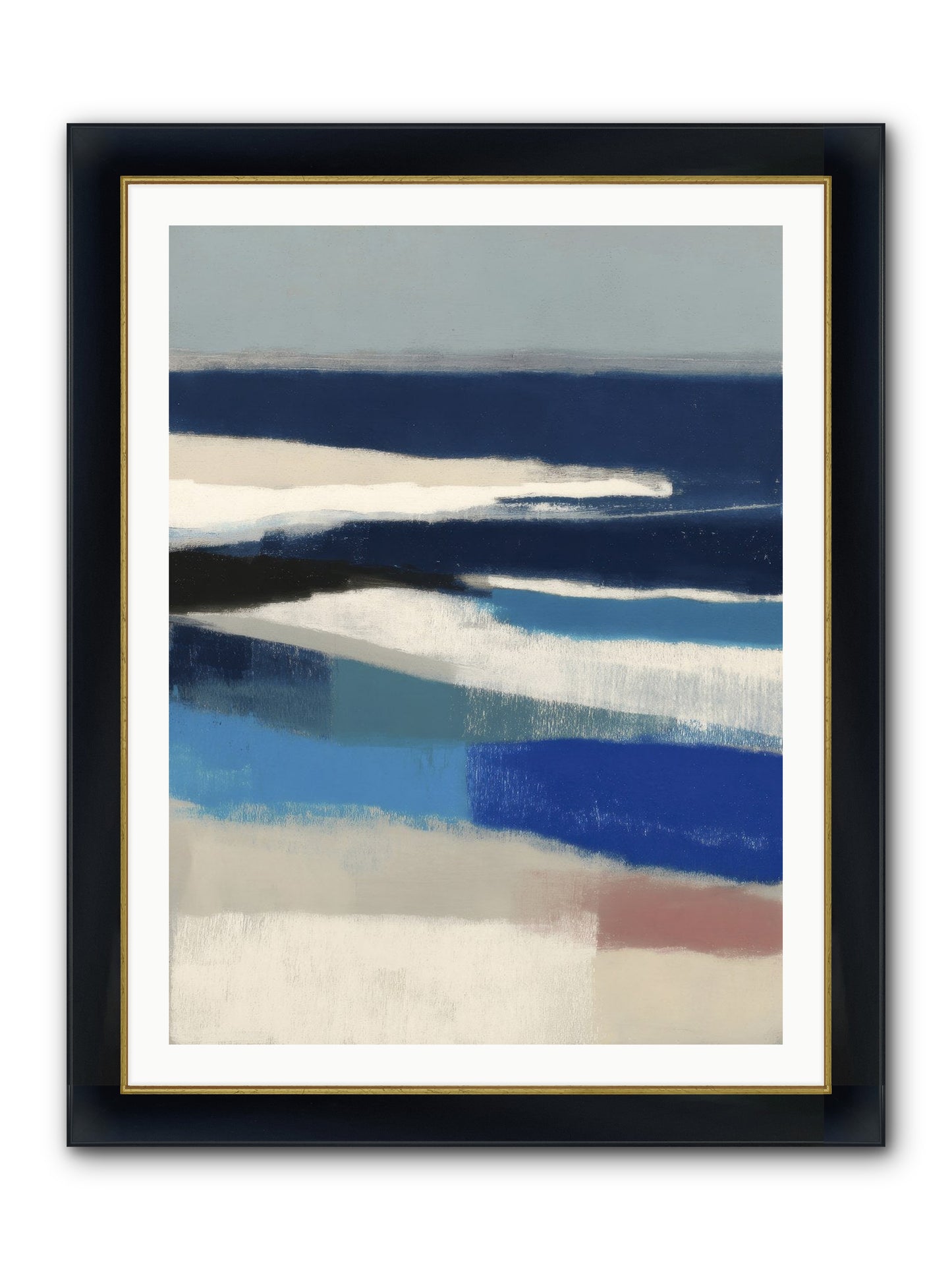 Crystalline Framed Print - Wide Black w/Gold 30x40