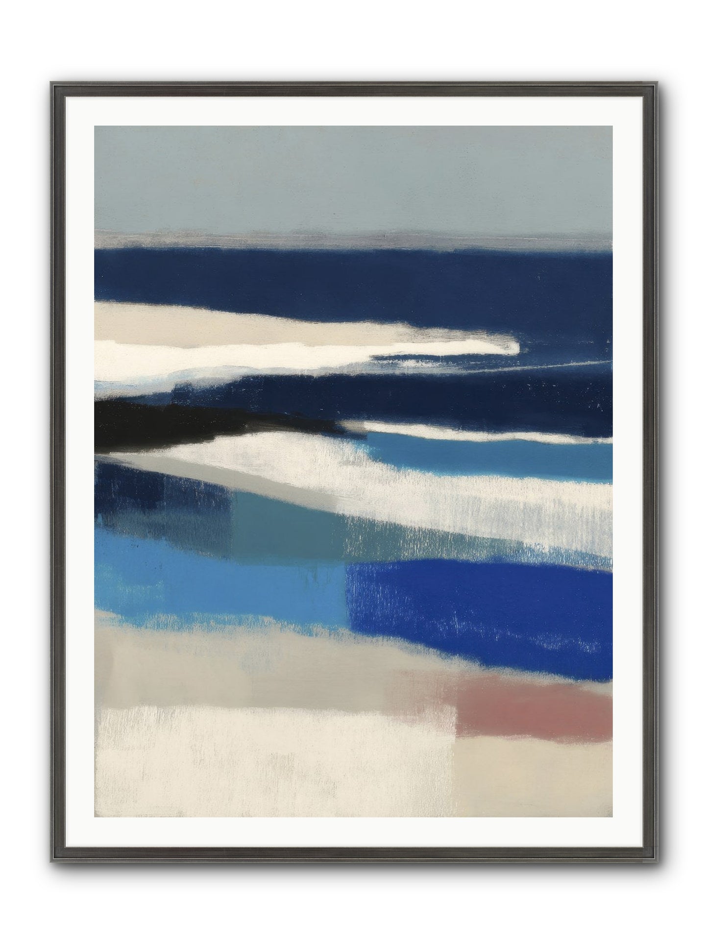 Crystalline Framed Print - Slimwoods Black/Silver 36x48