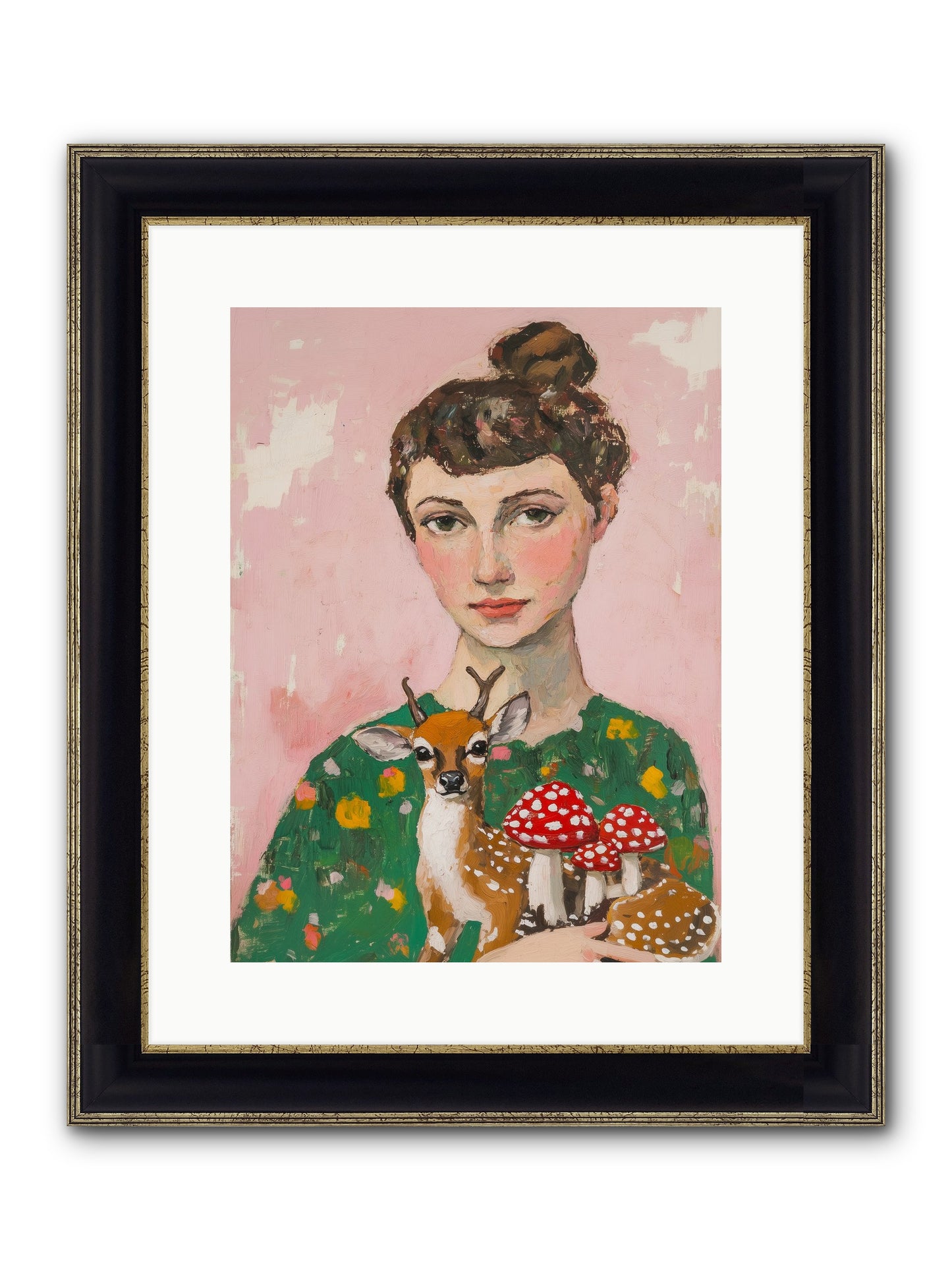 Cucumber Sandwiches Framed Print - Black & Gold 12x16